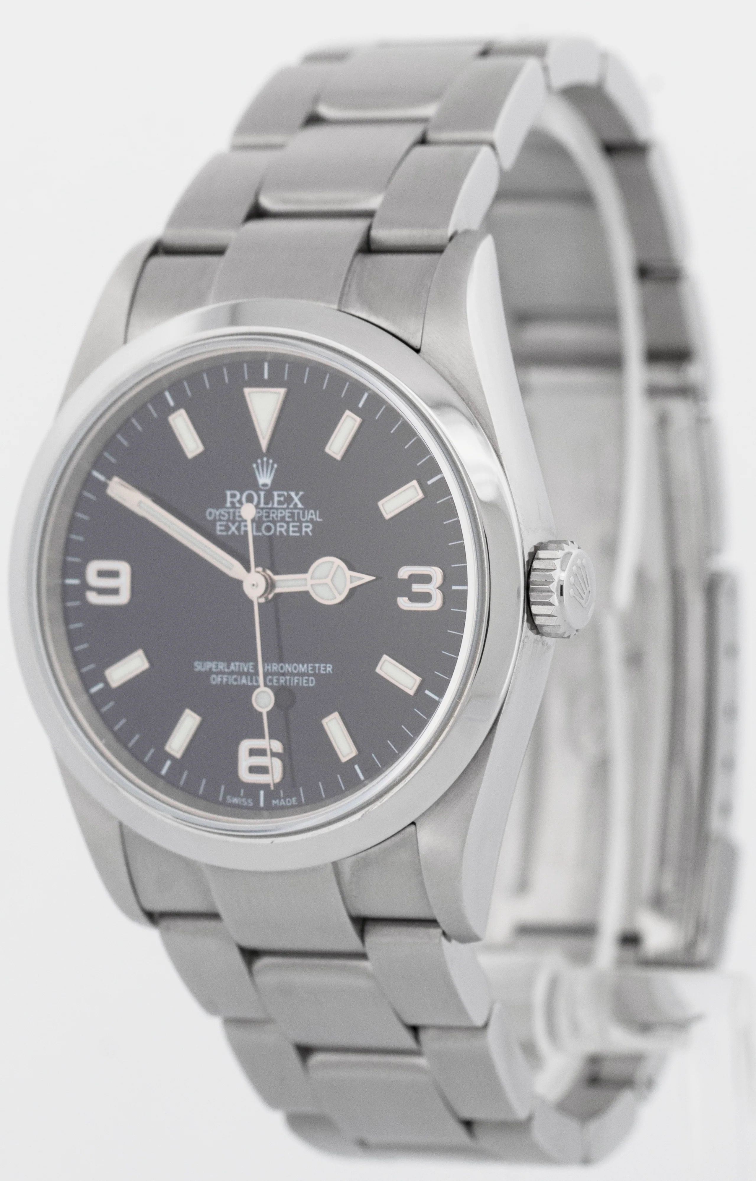 PAPERS Rolex Explorer I Black 36mm 3-6-9 Stainless Steel Oyster Watch 114270 BOX - Image 3