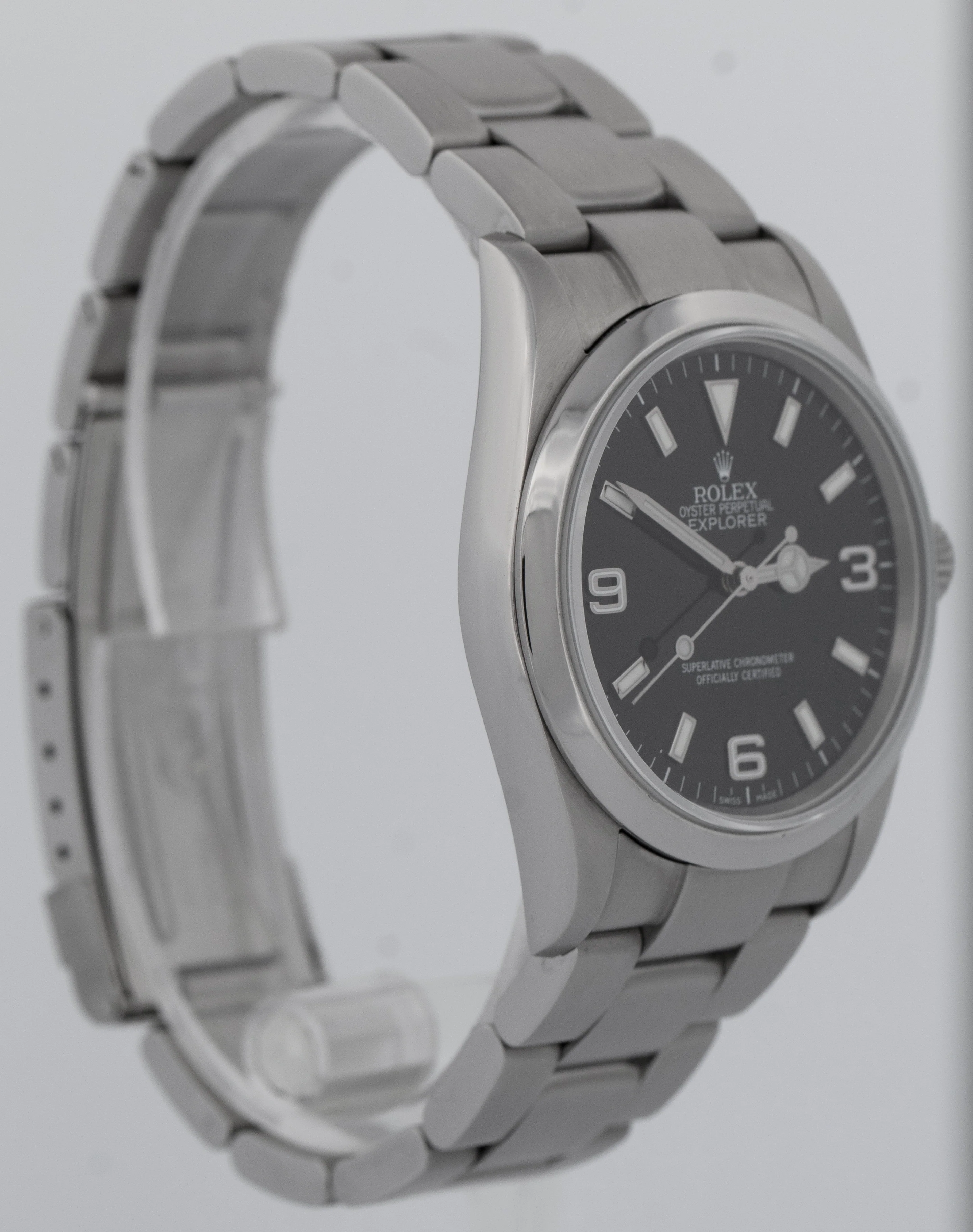 PAPERS Rolex Explorer I Black 36mm 3-6-9 Stainless Steel Oyster Watch 114270 BOX - Image 4
