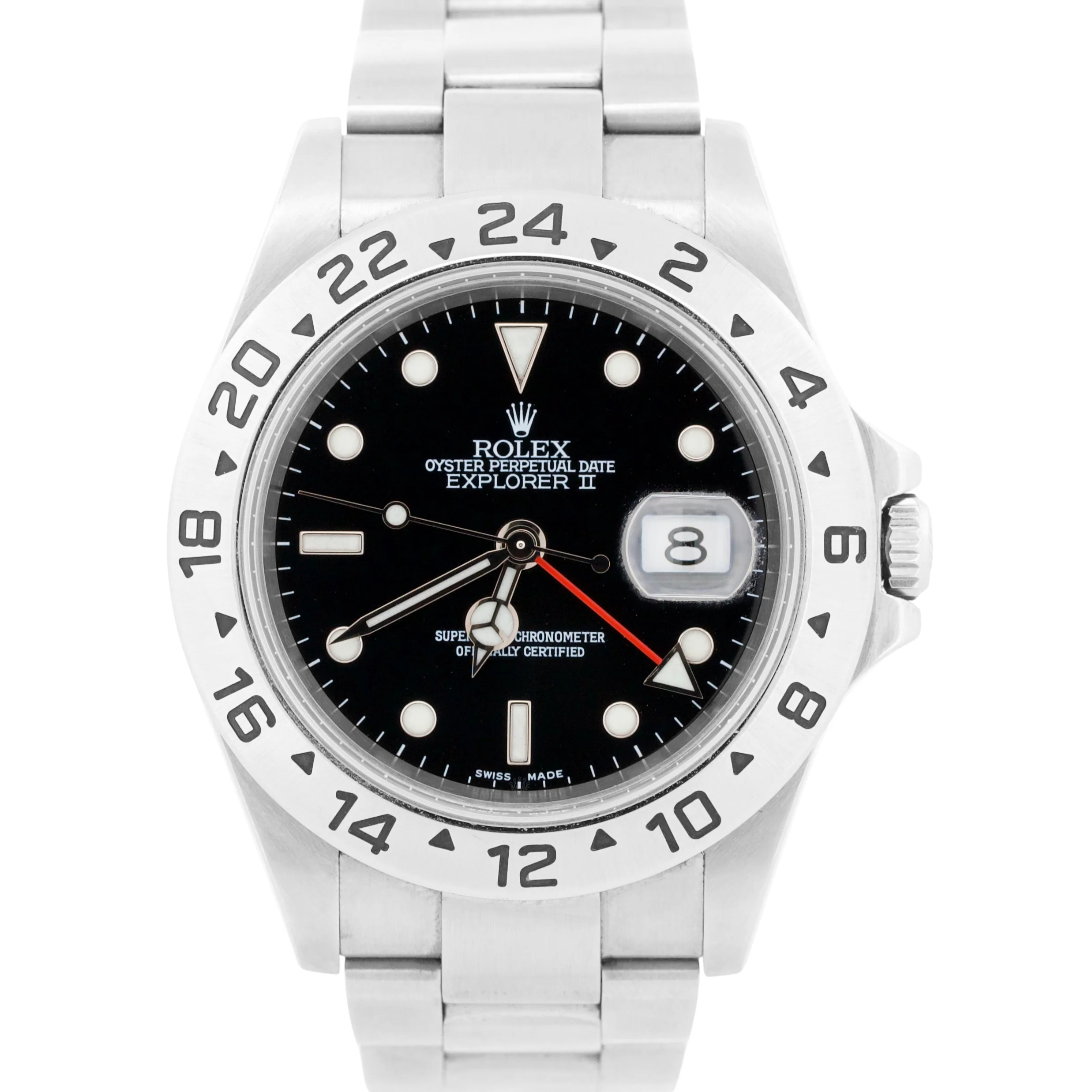 PAPERS Rolex Explorer II 40mm BLACK Stainless Steel NO-HOLES 16570 Watch BOX