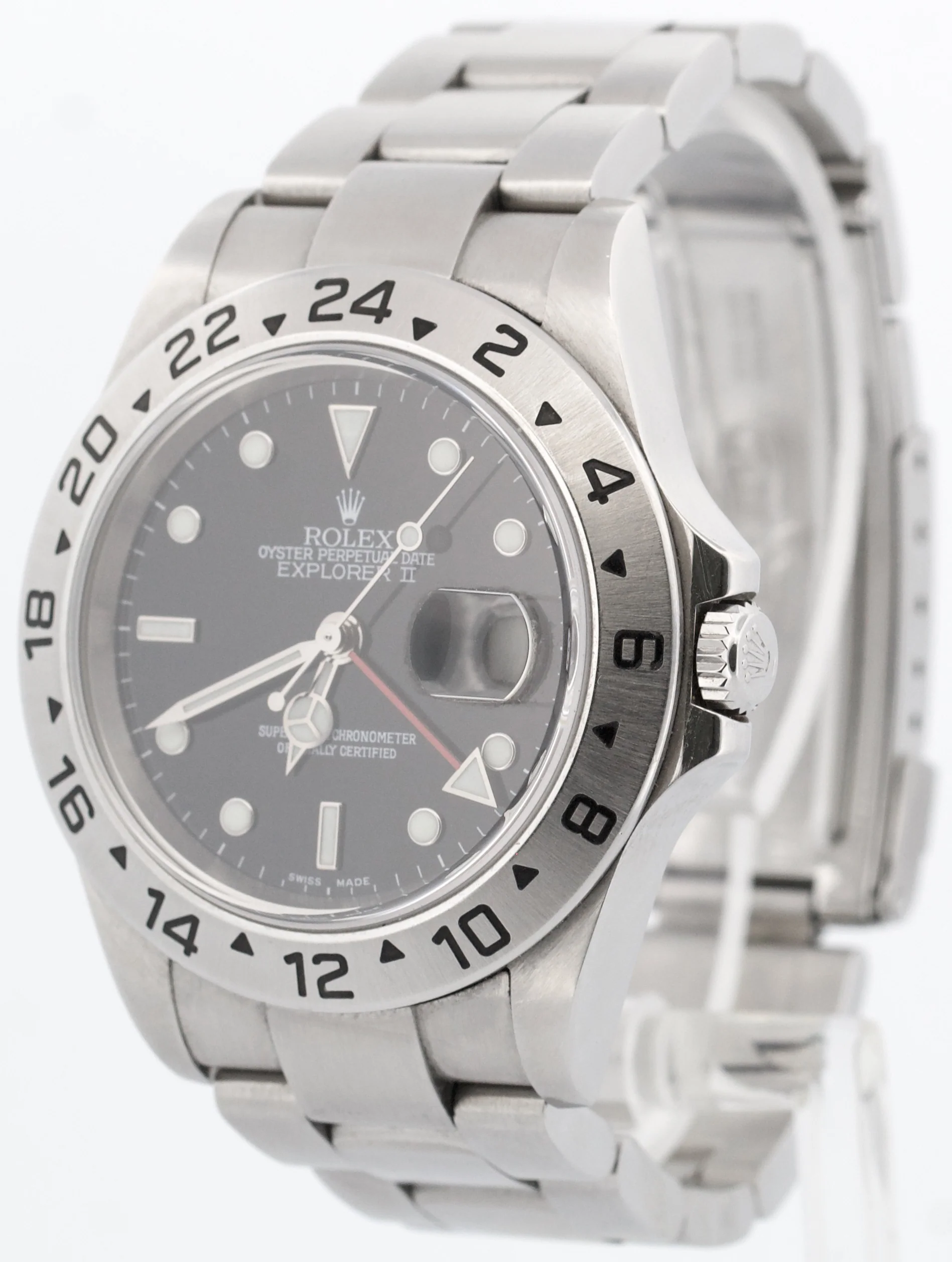 PAPERS Rolex Explorer II 40mm BLACK Stainless Steel NO-HOLES 16570 Watch BOX - Image 3