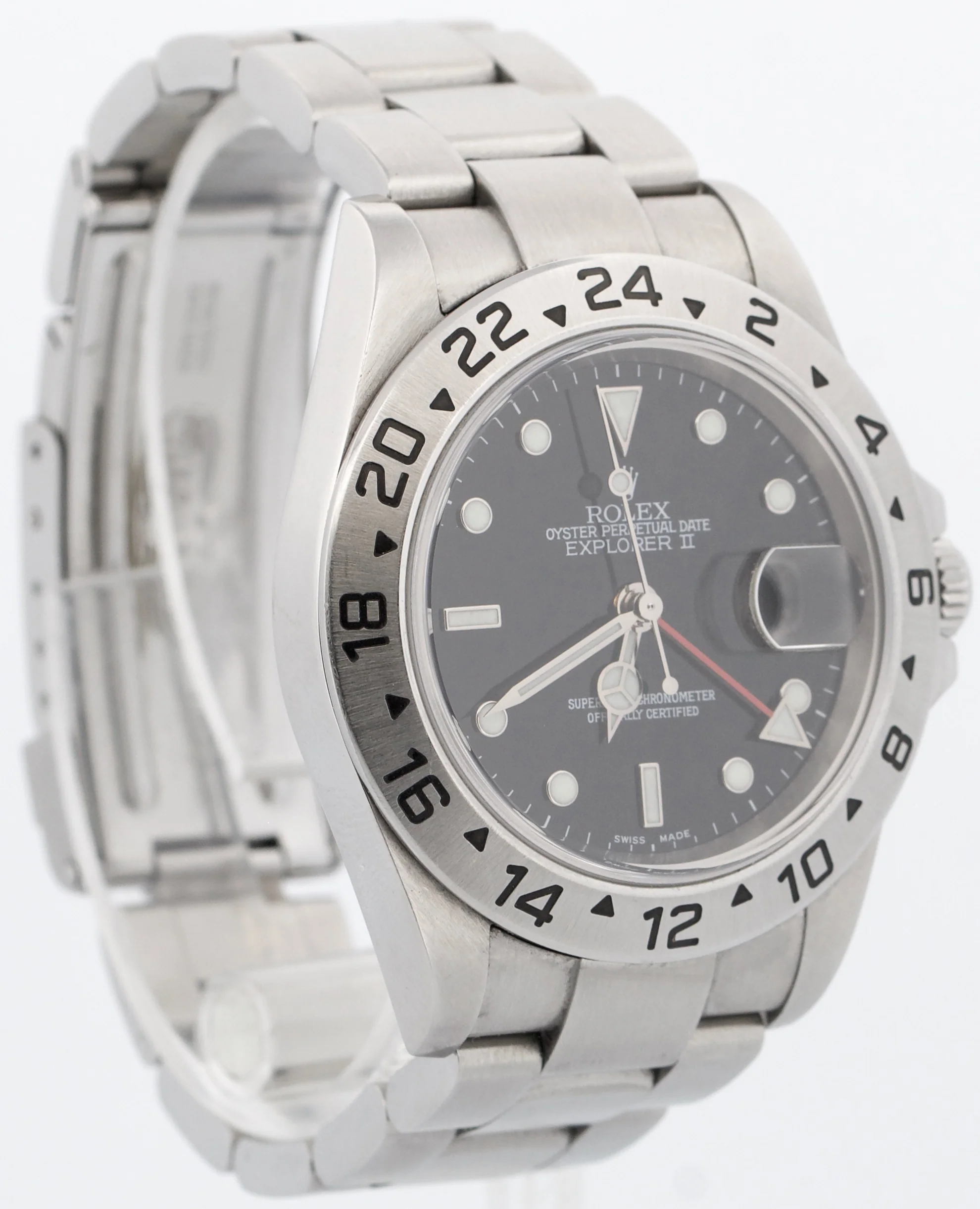 PAPERS Rolex Explorer II 40mm BLACK Stainless Steel NO-HOLES 16570 Watch BOX - Image 4