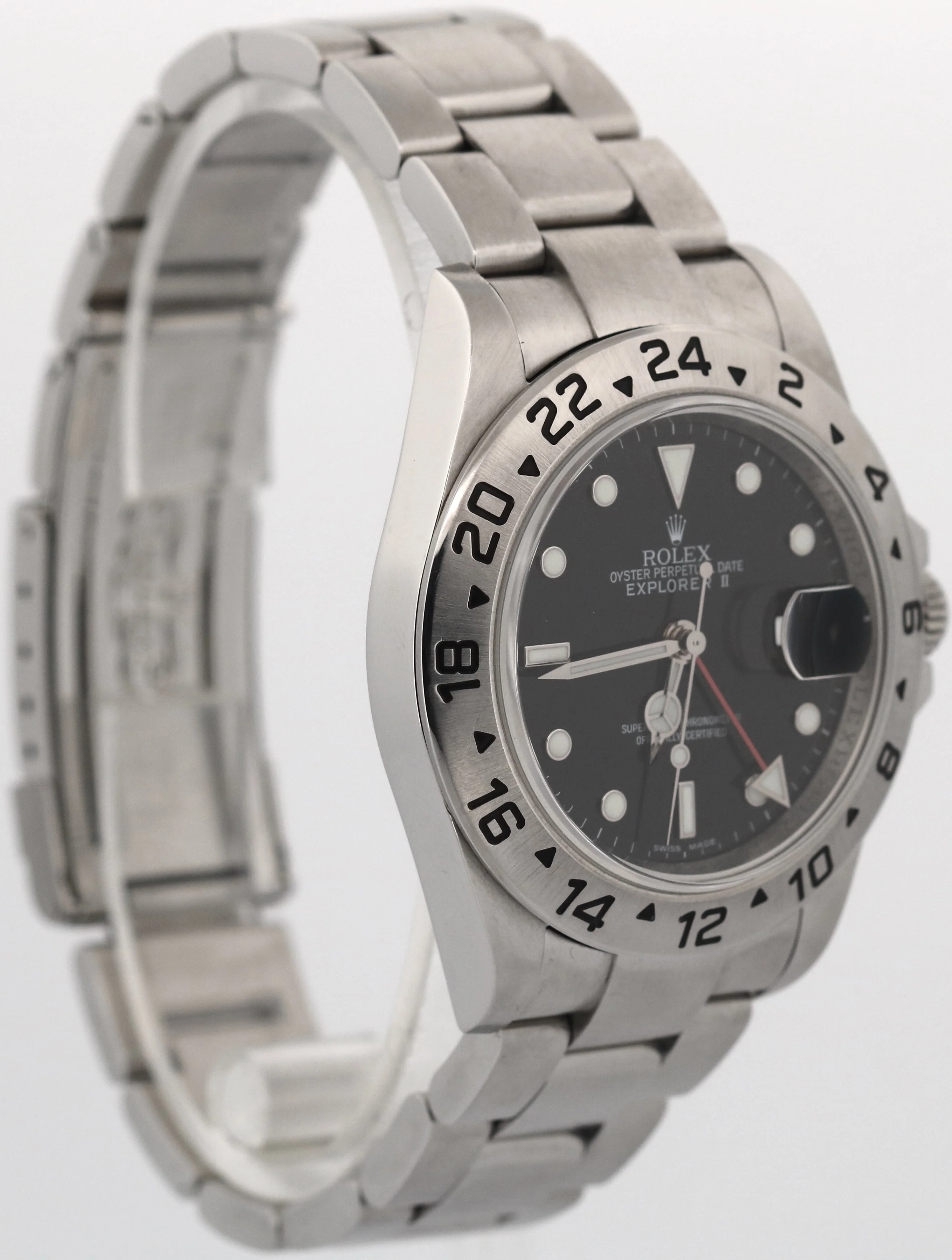 2011 CARD Rolex Explorer II 40mm BLACK 3186 NO-HOLES Rehaut Watch 16570 BOX - Image 3