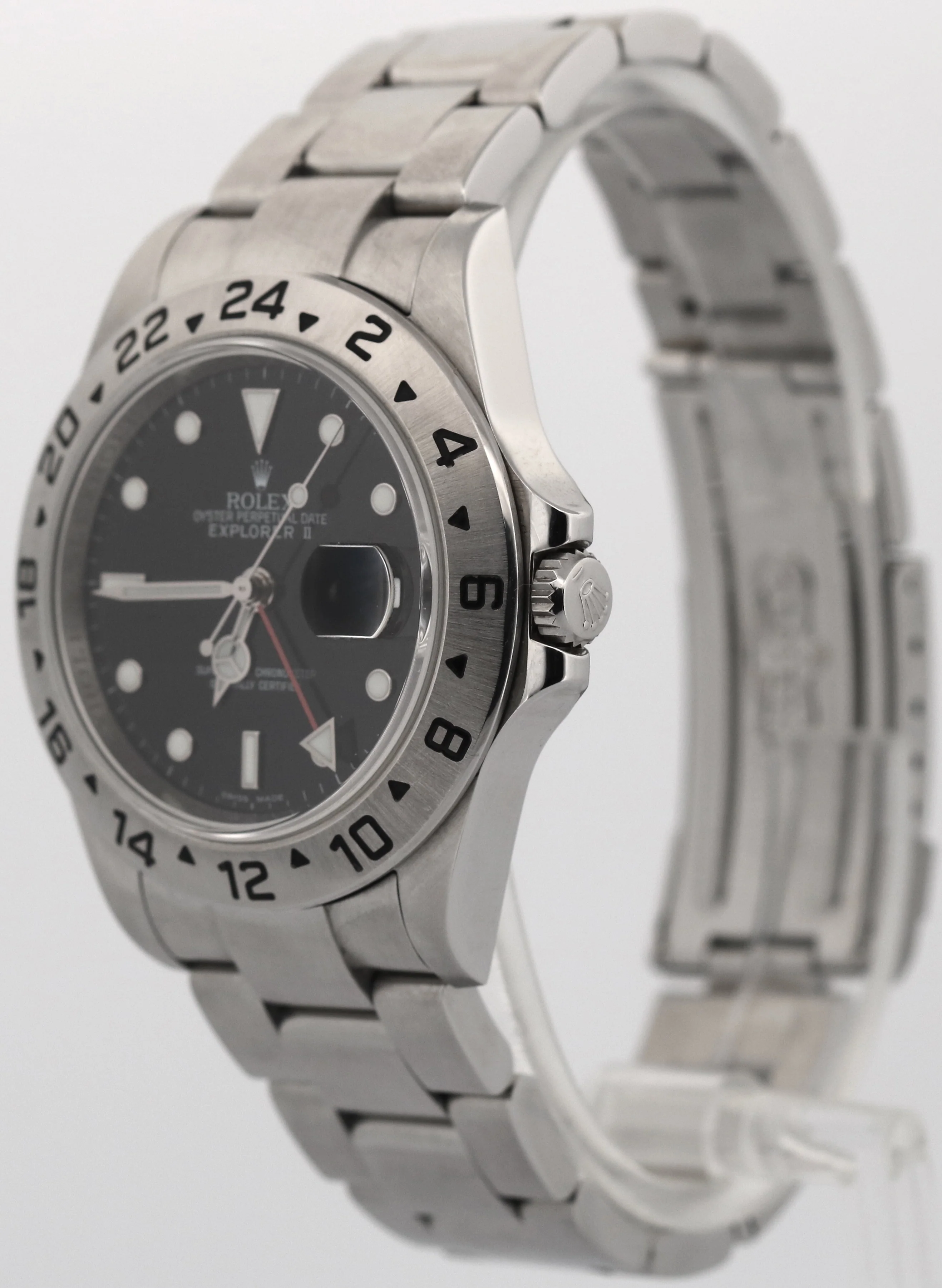 2011 CARD Rolex Explorer II 40mm BLACK 3186 NO-HOLES Rehaut Watch 16570 BOX - Image 4