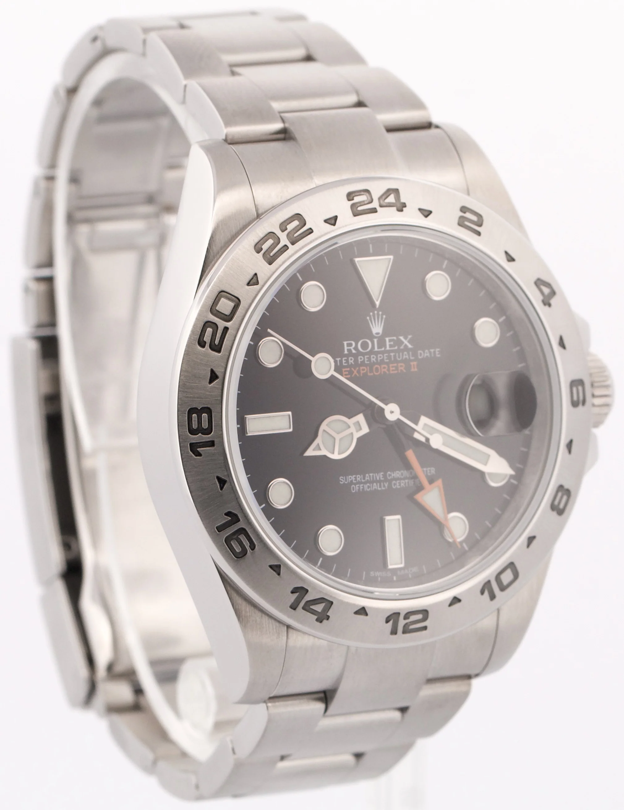 PAPERS Rolex Explorer II 42mm 216570 BLACK Stainless Steel Orange GMT Watch BOX - Image 4