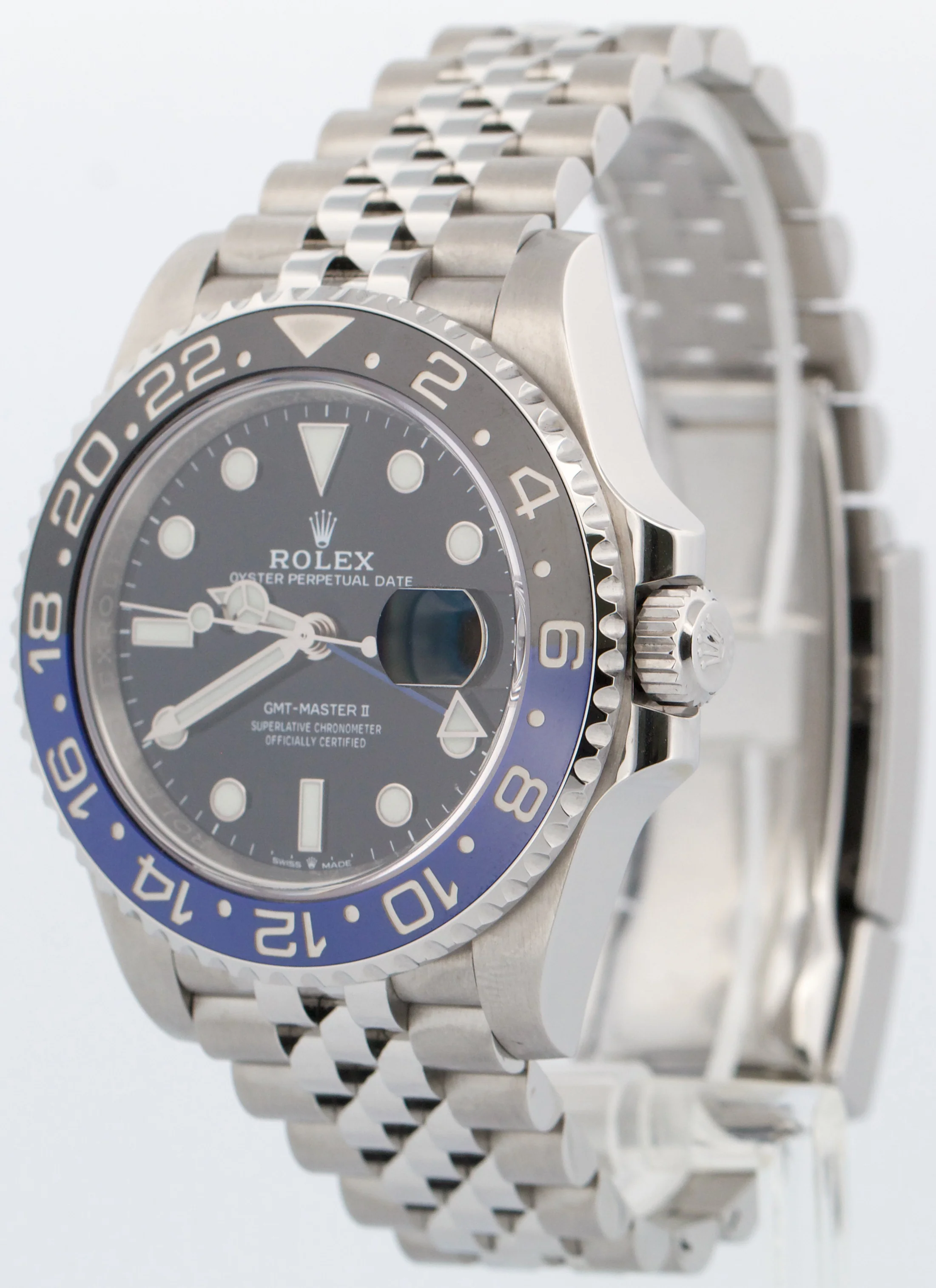 PAPERS Rolex GMT-Master II BATGIRL Blue Black Steel JUBILEE 40mm 126710 BLNR BOX - Image 3