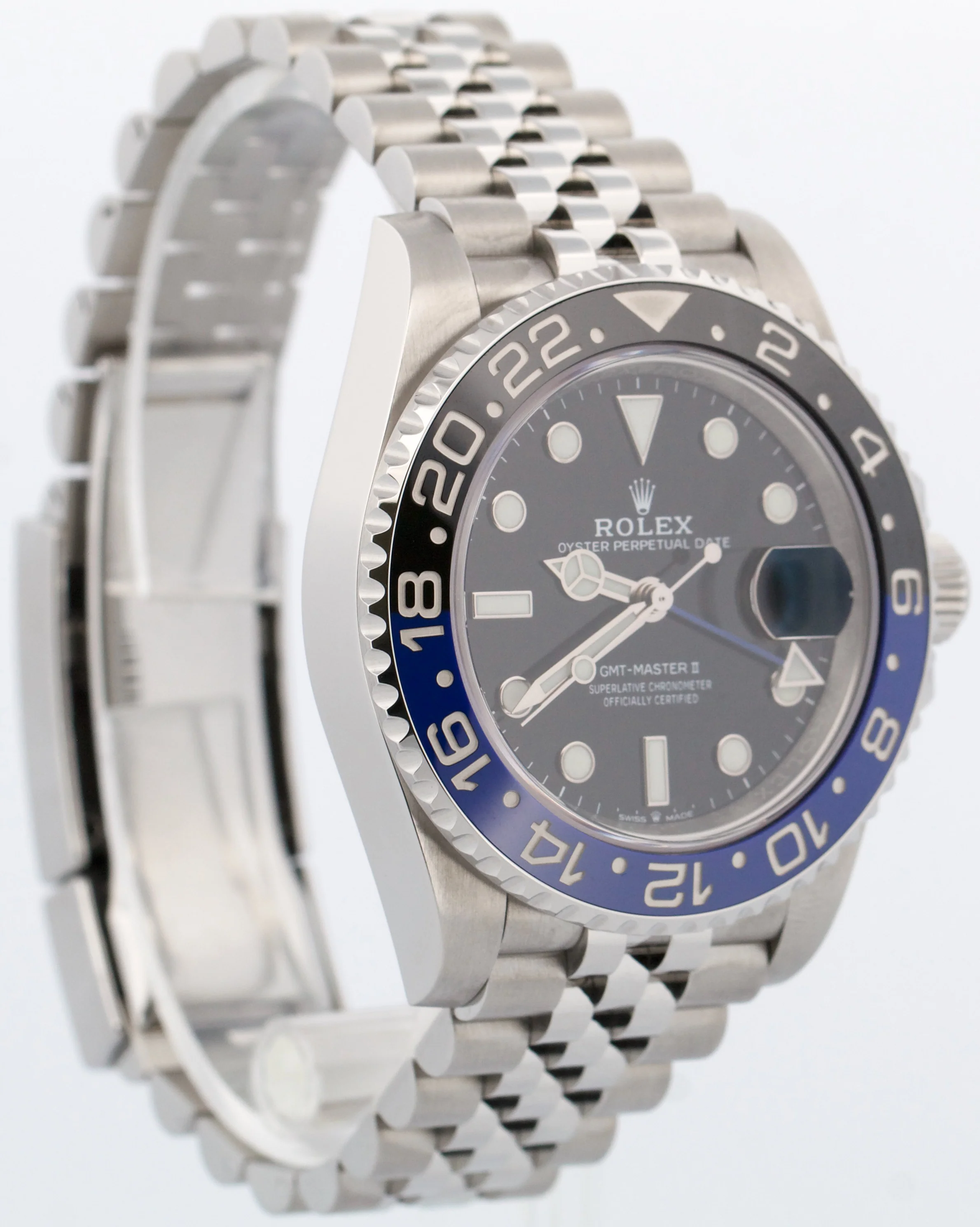 PAPERS Rolex GMT-Master II BATGIRL Blue Black Steel JUBILEE 40mm 126710 BLNR BOX - Image 4