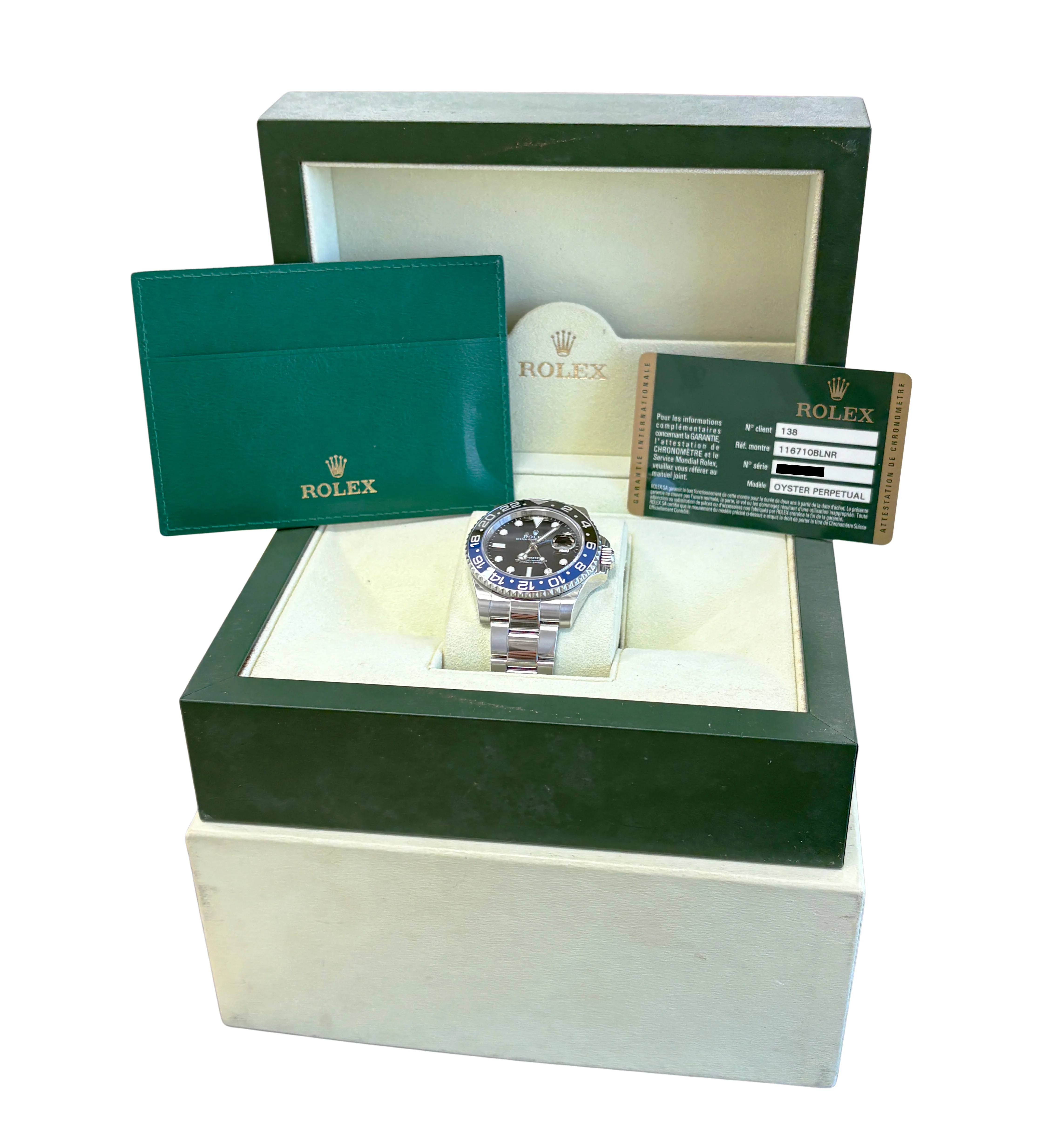 PAPERS Rolex GMT-Master II BATMAN Blue Black Steel Ceramic 40mm 116710 BLNR BOX - Image 2