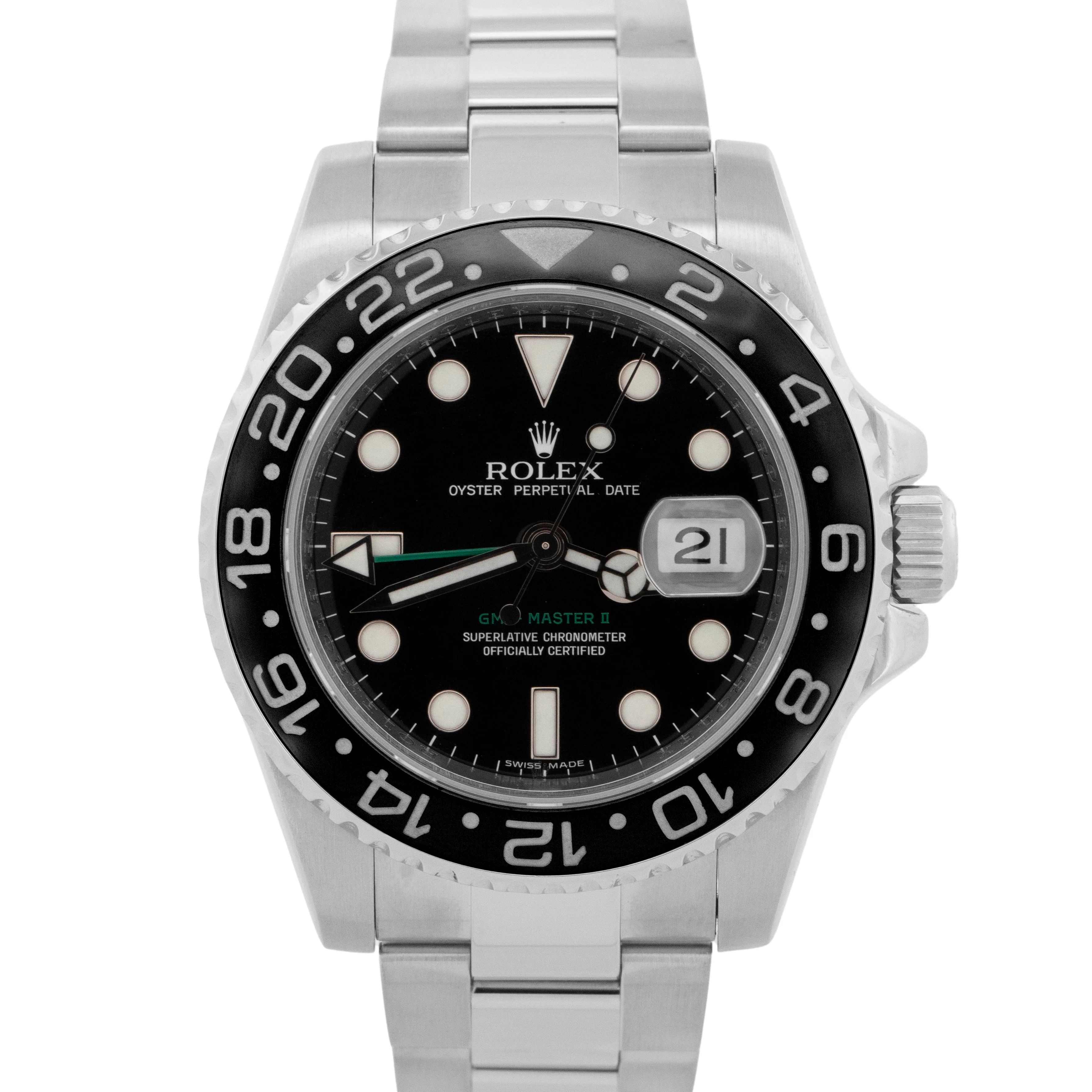 PAPERS Rolex GMT-Master II Black Ceramic 40mm 116710 LN Stainless Watch BOX