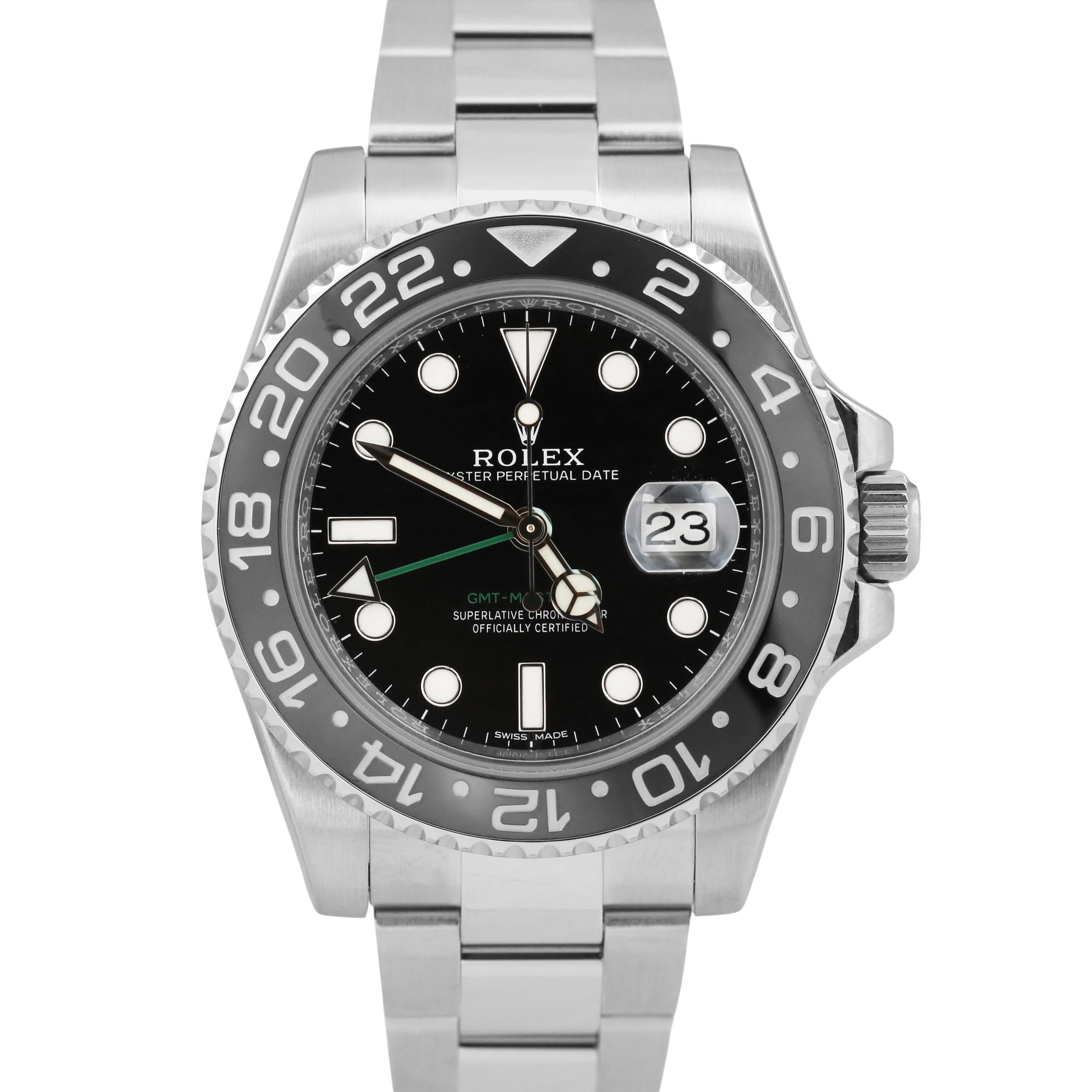 2017 PAPERS Rolex GMT-Master II BLACK Green Steel Ceramic 40mm 116710 LN BOX