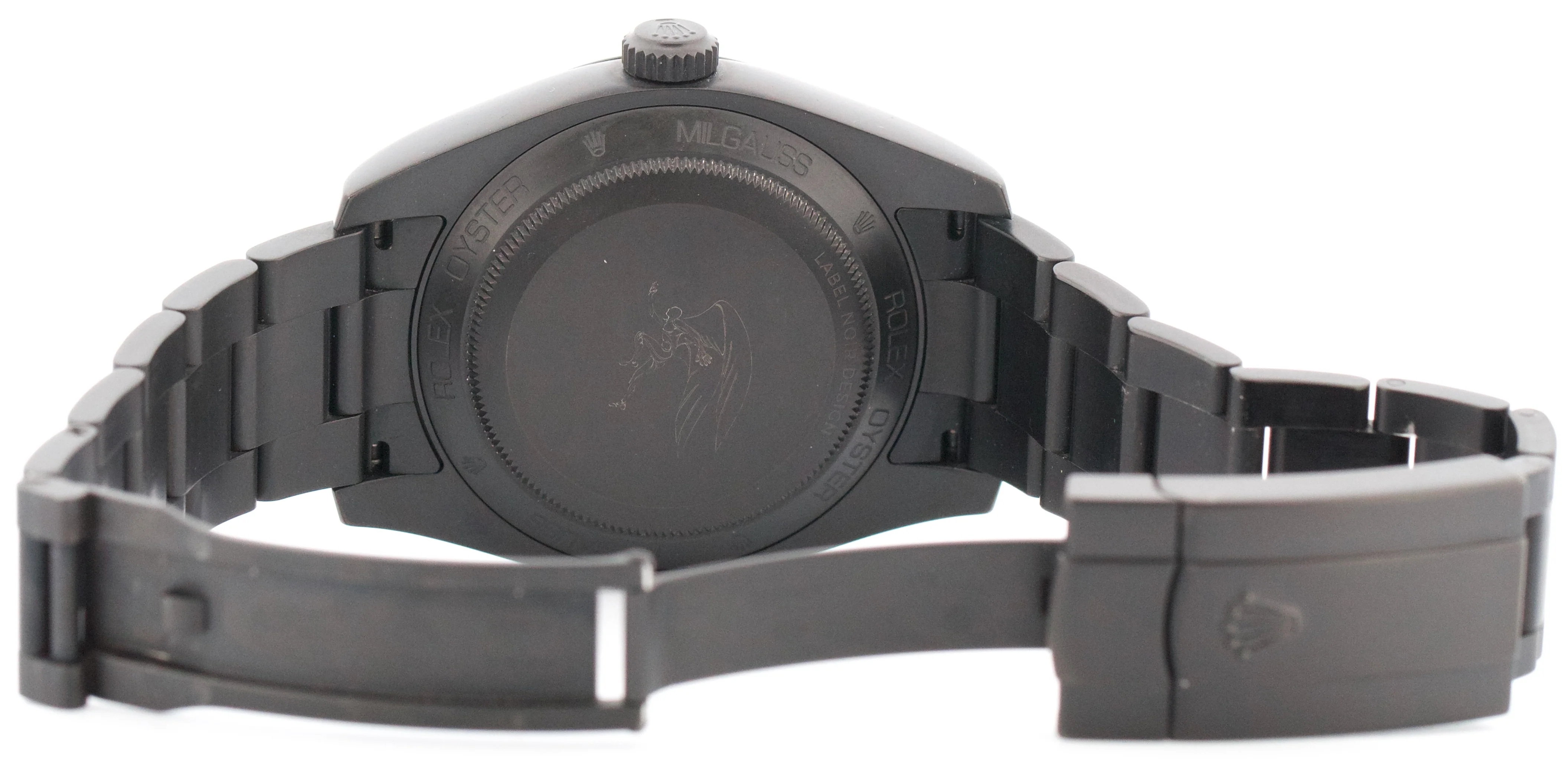 PAPERS Rolex Milgauss PVD BLACK Green 40mm LABEL NOIR Steel Watch 116400 BOX - Image 9