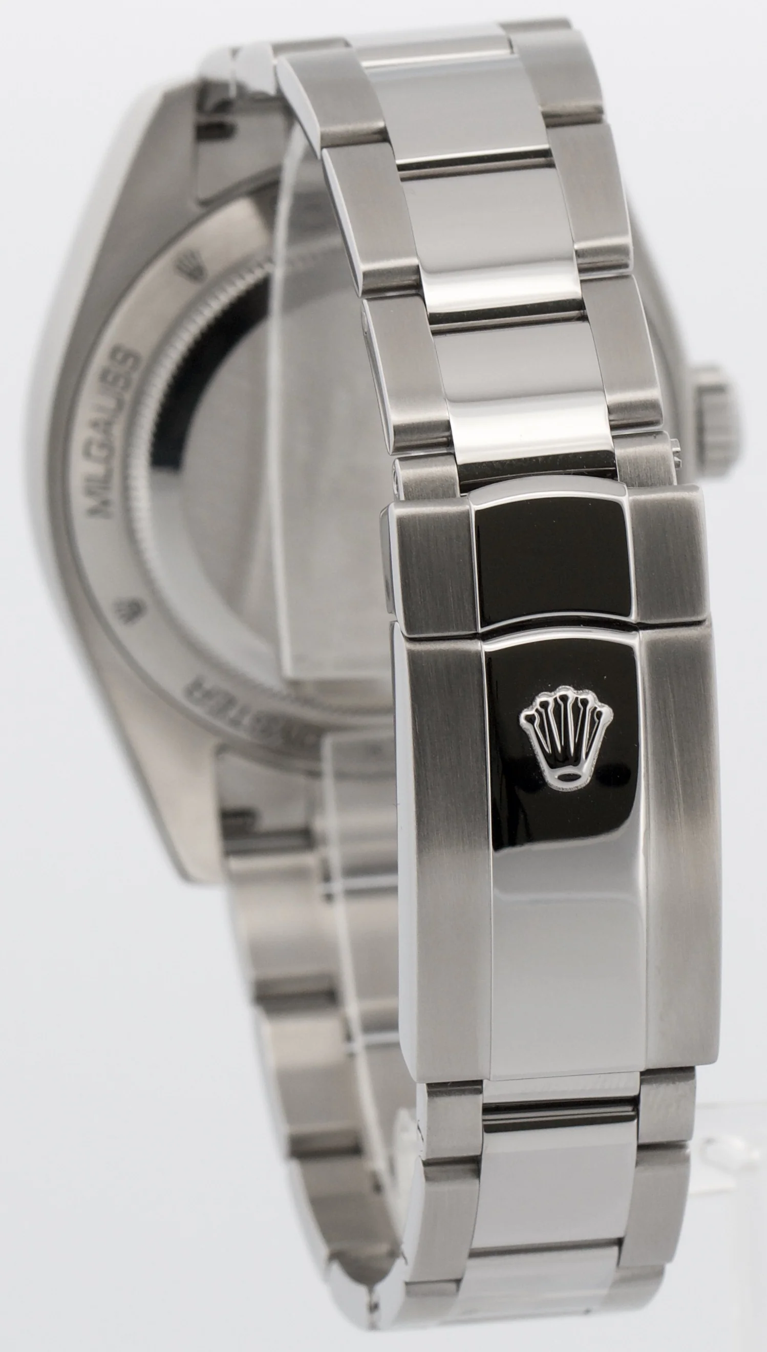 PAPERS Rolex Milgauss WHITE Orange Stainless Steel Oyster 40mm Watch 116400 BOX - Image 5