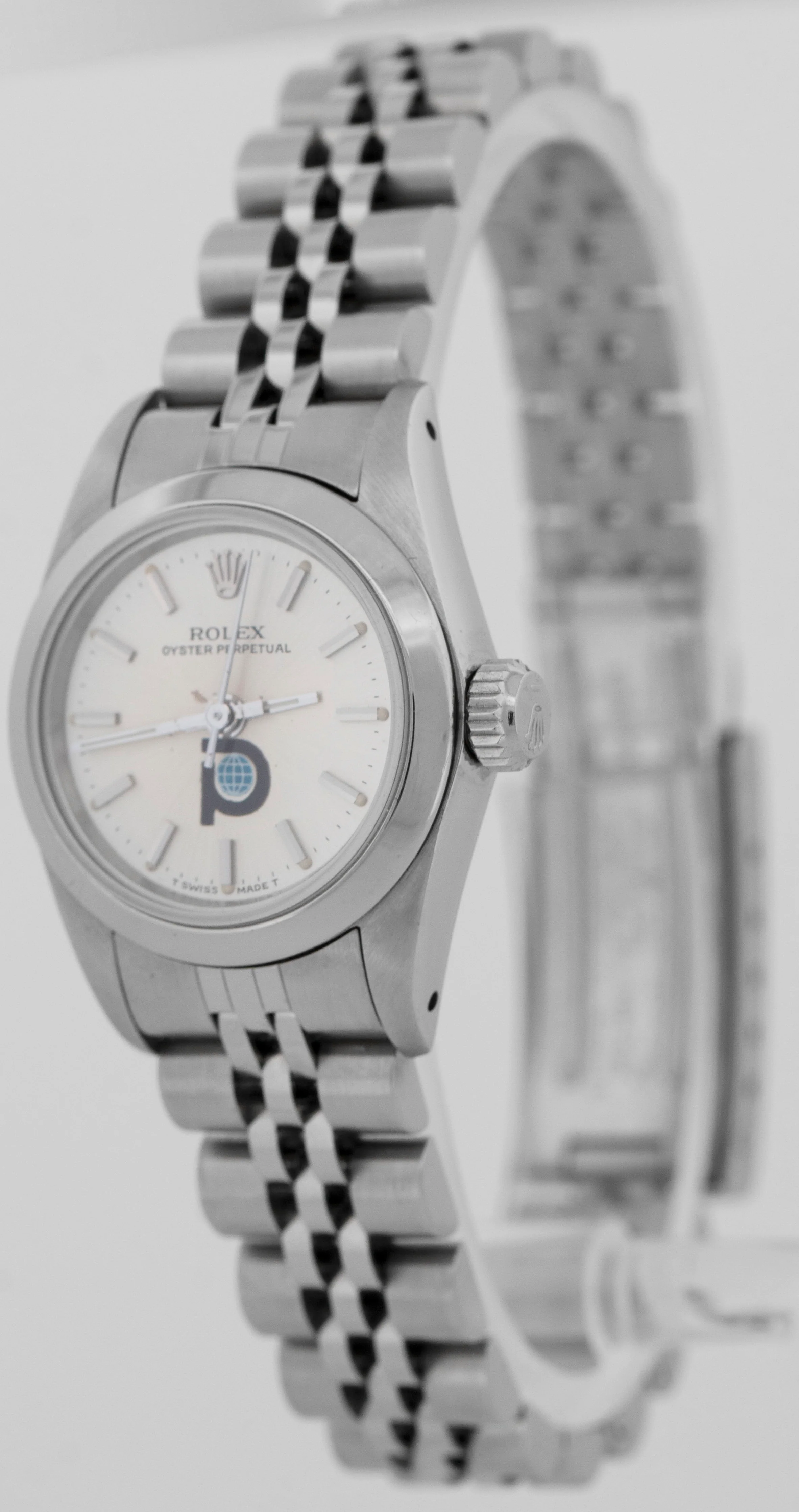 PAPERS Rolex Oyster Perpetual Silver POOL INTAIRDRIL Steel 24mm Watch 67180 BOX - Image 3