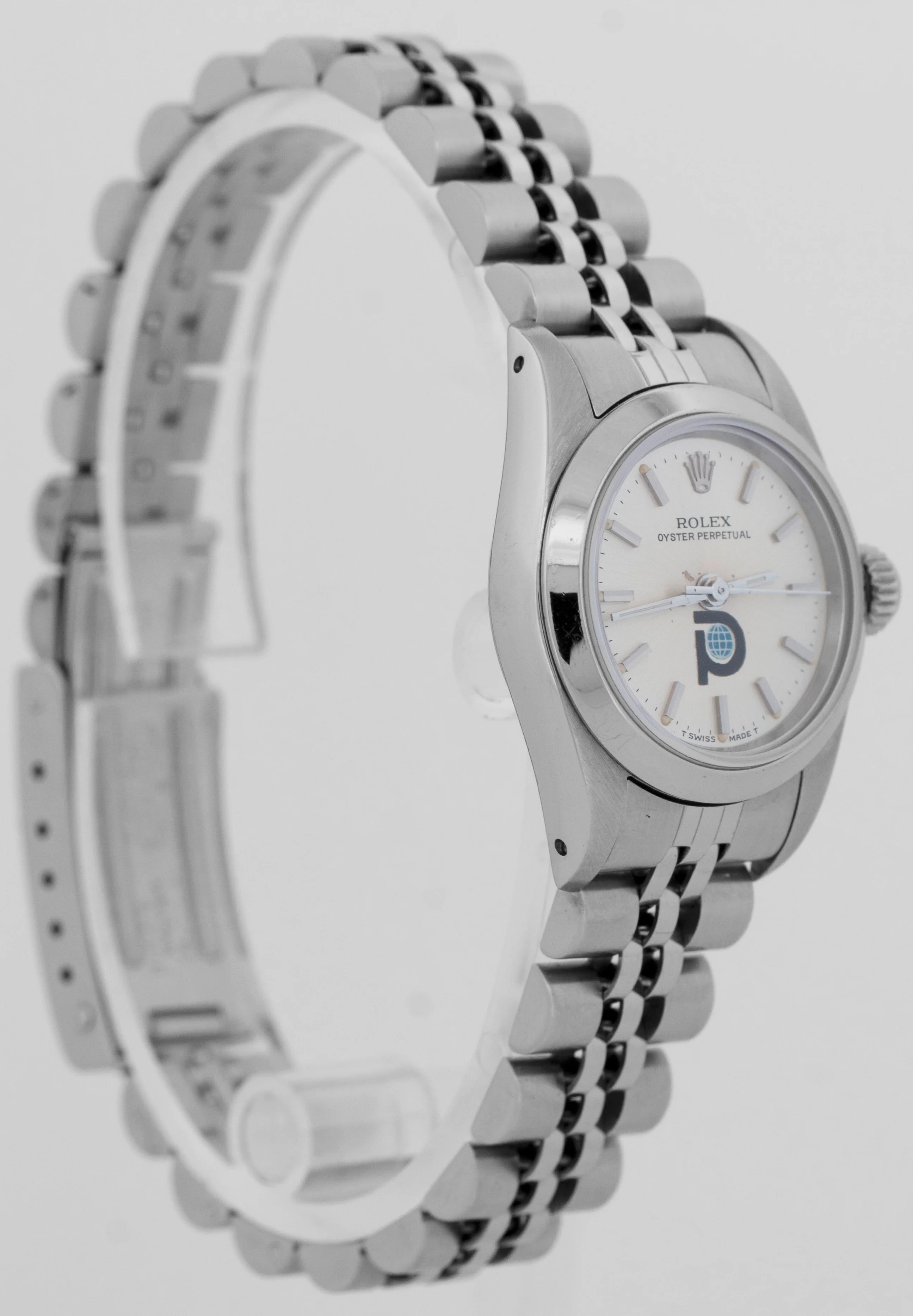 PAPERS Rolex Oyster Perpetual Silver POOL INTAIRDRIL Steel 24mm Watch 67180 BOX - Image 4