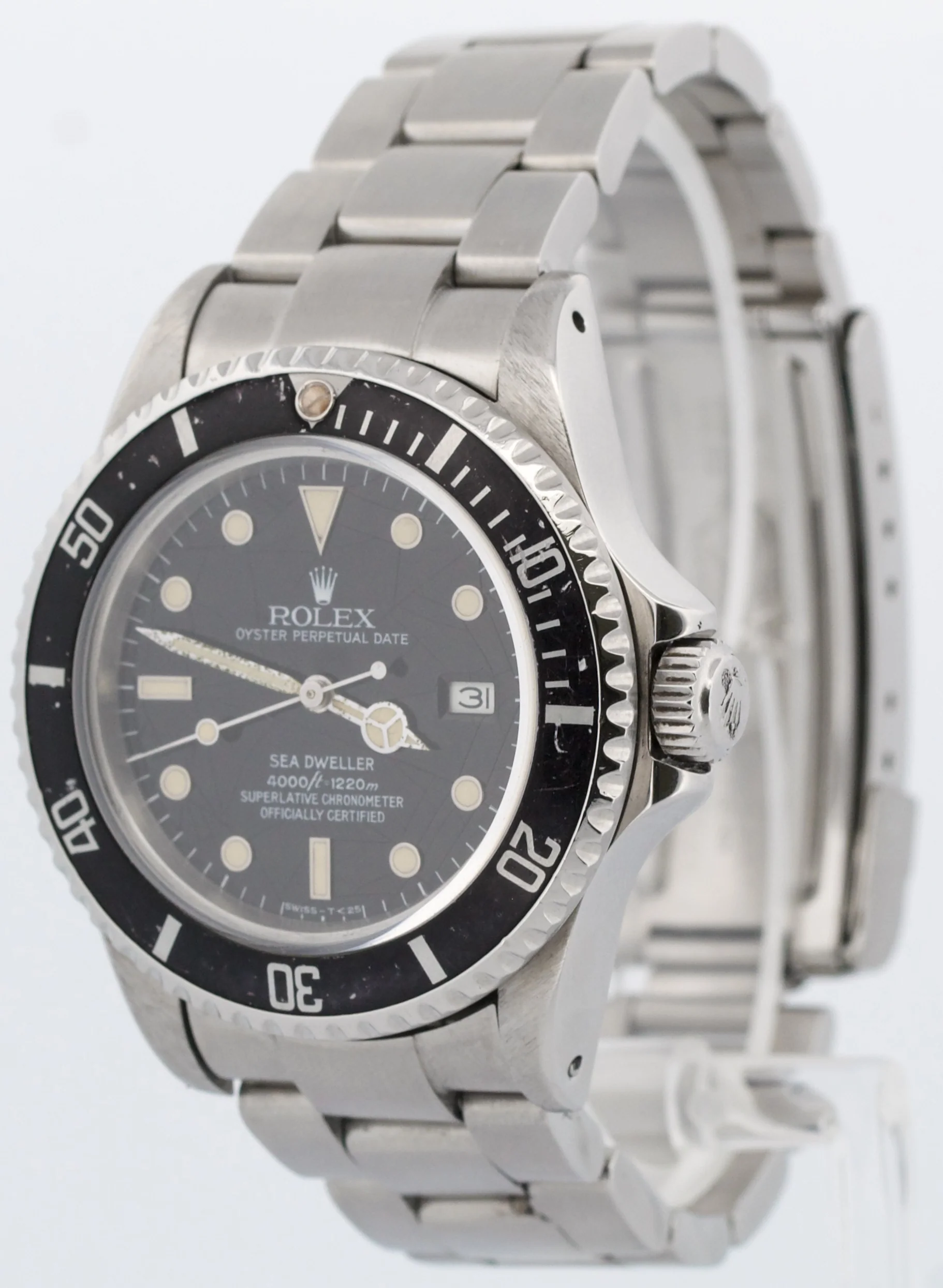 PAPERS Rolex Sea-Dweller 40mm SPIDER DIAL Black Steel PATINA Watch 16660 BOX - Image 3