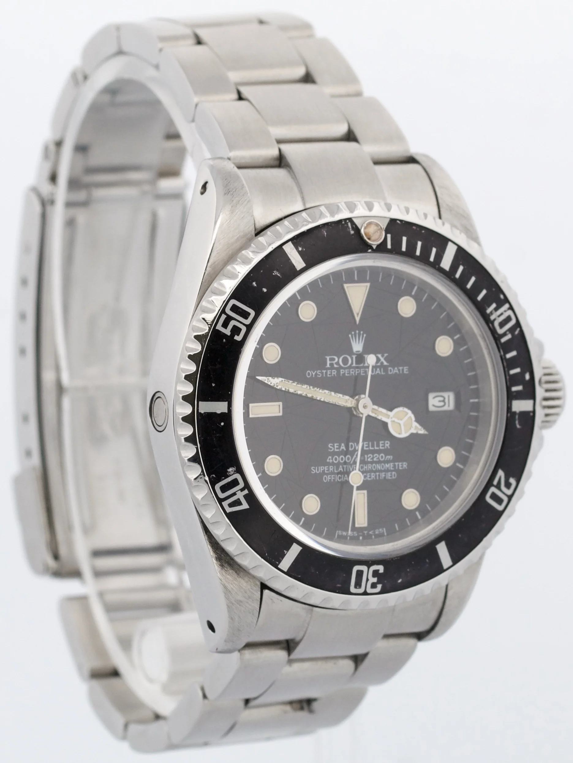 PAPERS Rolex Sea-Dweller 40mm SPIDER DIAL Black Steel PATINA Watch 16660 BOX - Image 4