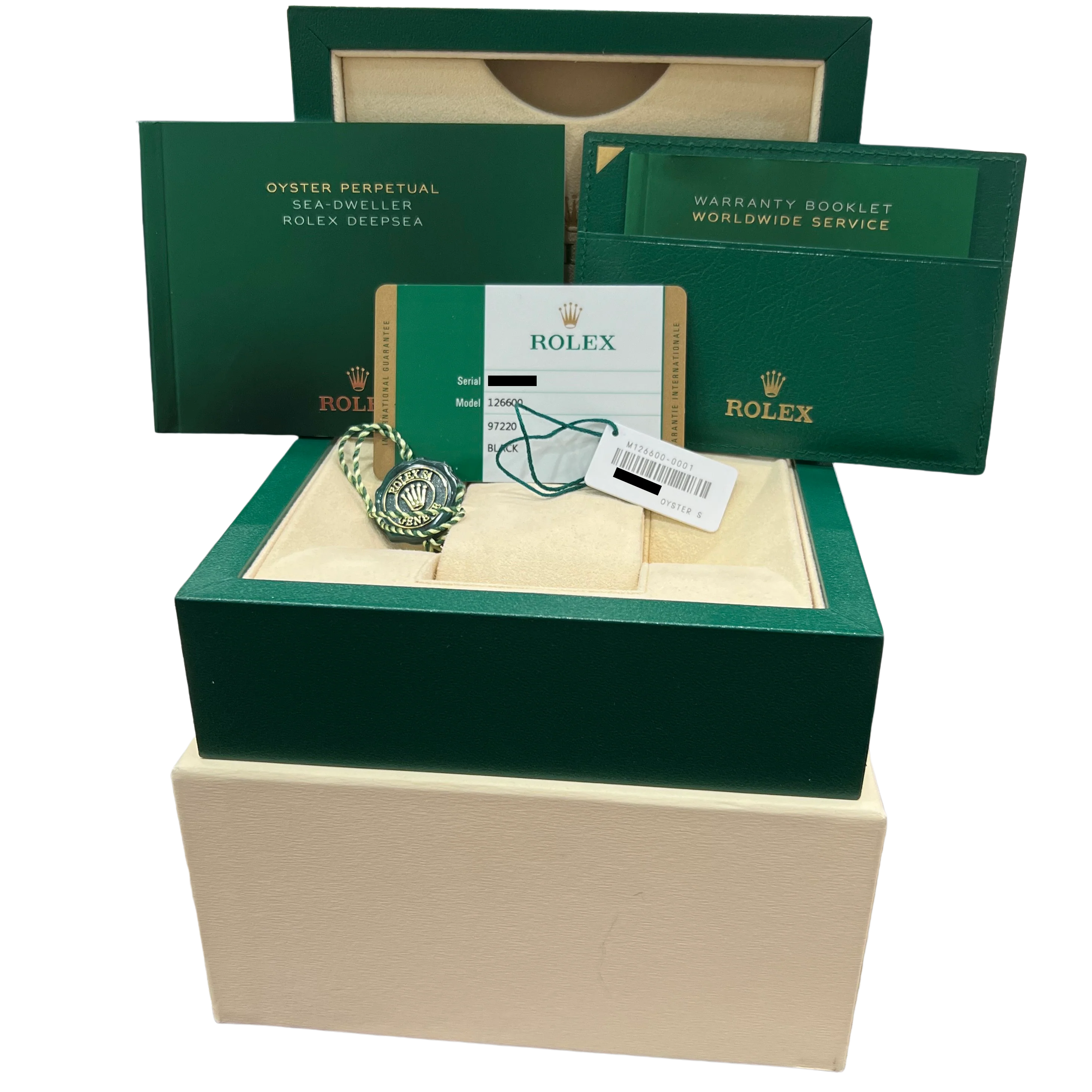 PAPERS Rolex Sea-Dweller 50th-Anniversary Red BLACK 43mm Steel 126600 BOX - Image 2