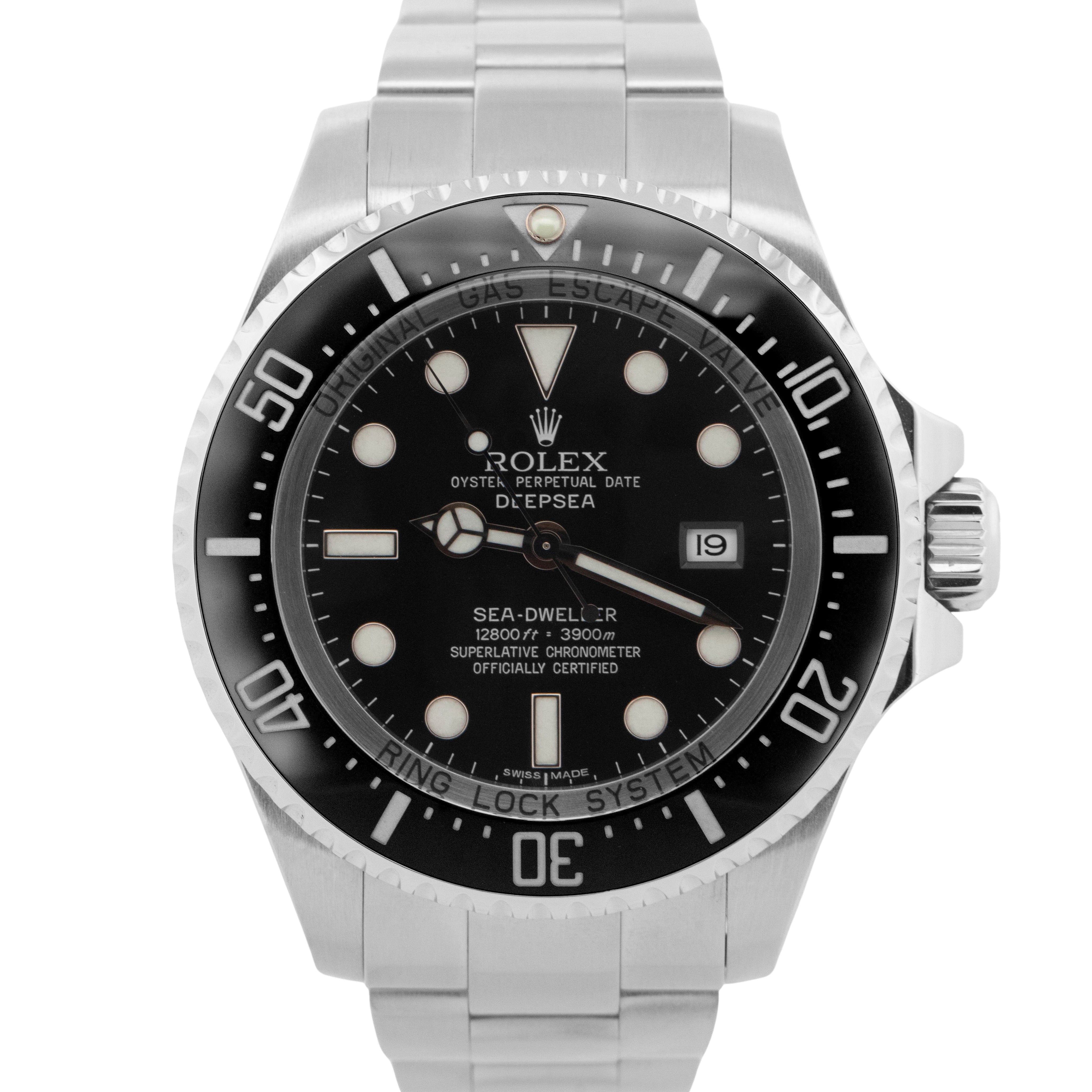 PAPERS Rolex Sea-Dweller Deepsea 44mm BLACK Steel Ceramic Dive Watch 116660 BOX