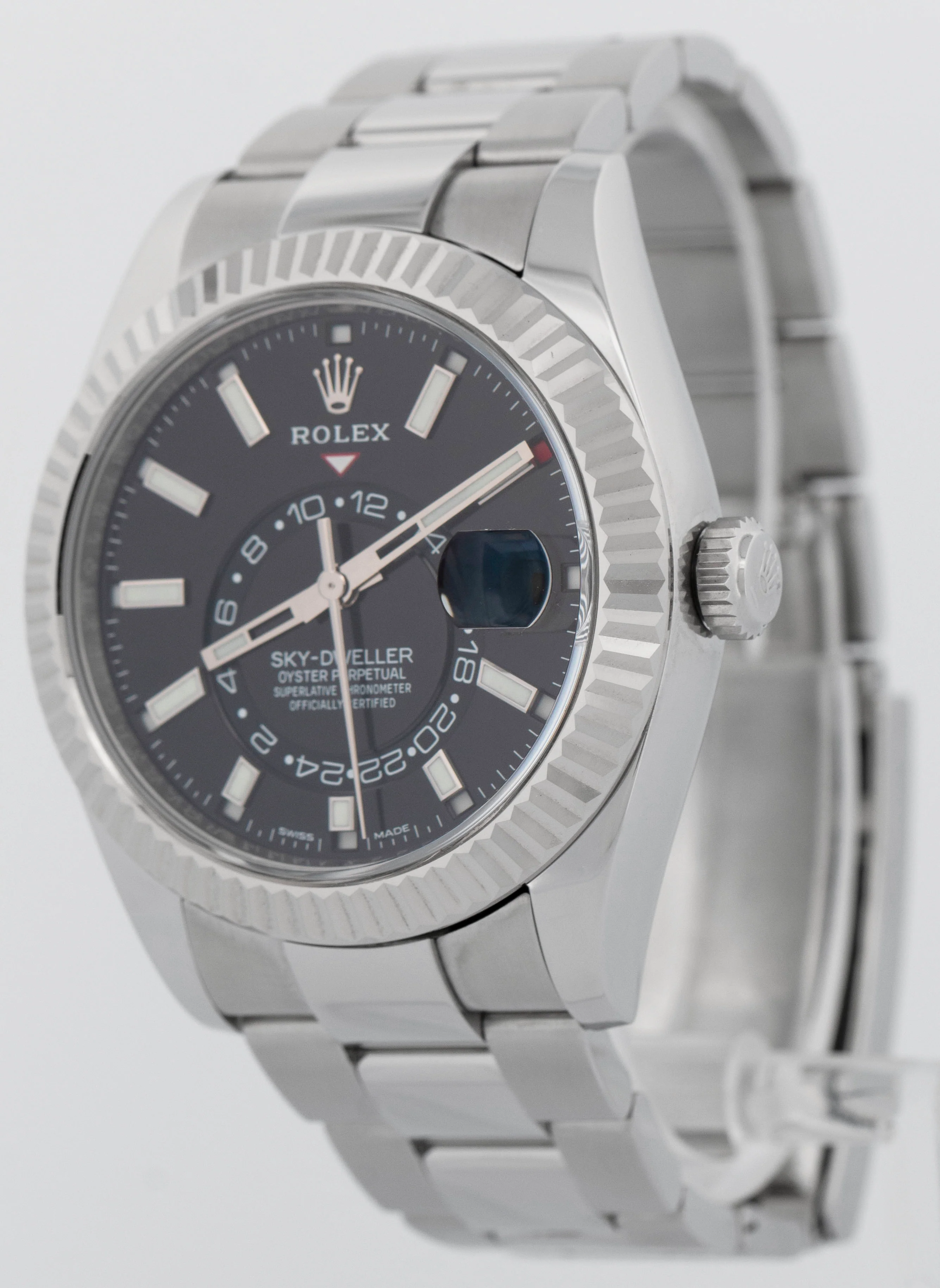 PAPERS Rolex Sky-Dweller BLACK 18K Gold Stainless Steel 42mm 326934 OYSTER BOX - Image 3