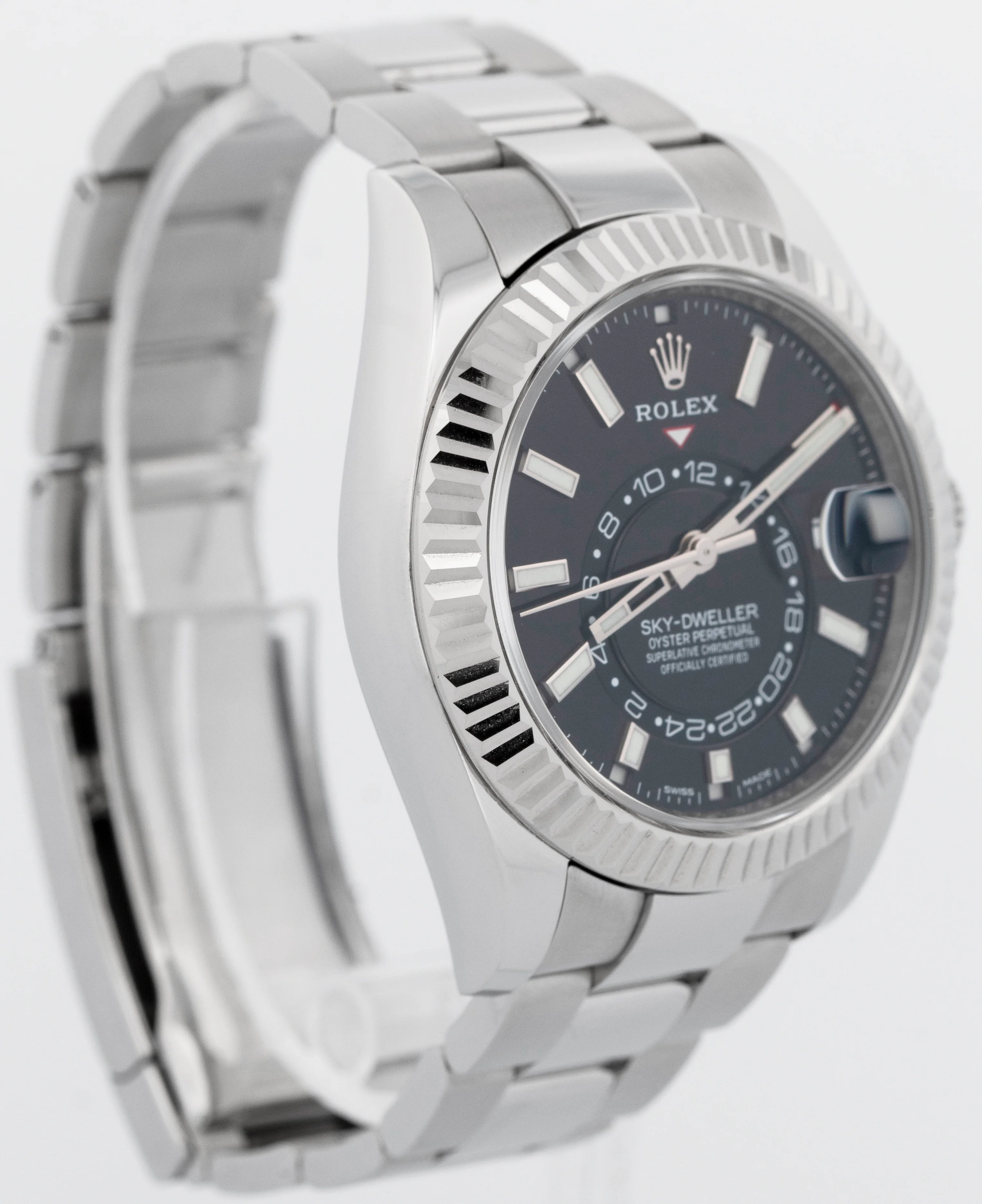 PAPERS Rolex Sky-Dweller BLACK 18K Gold Stainless Steel 42mm 326934 OYSTER BOX - Image 4