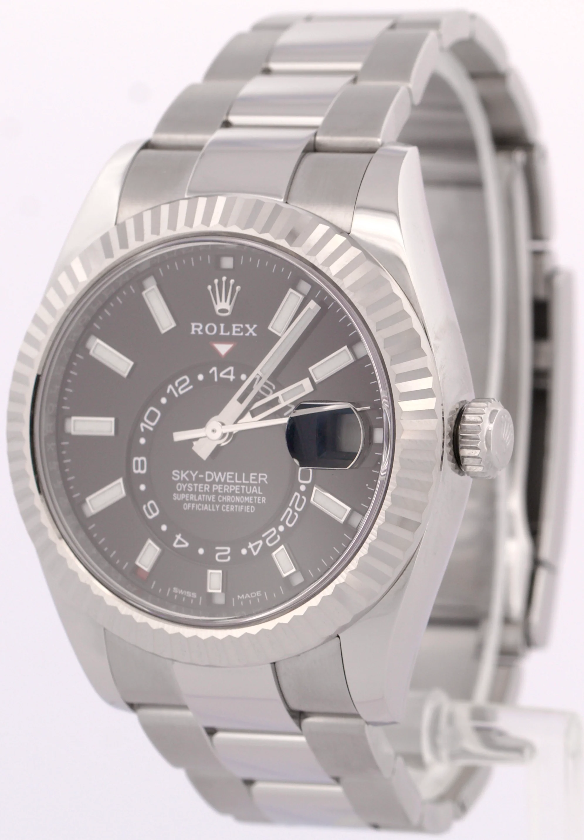 2021 PAPERS Rolex Sky-Dweller BLACK 42mm 18K Gold Stainless 326934 OYSTER BOX - Image 3