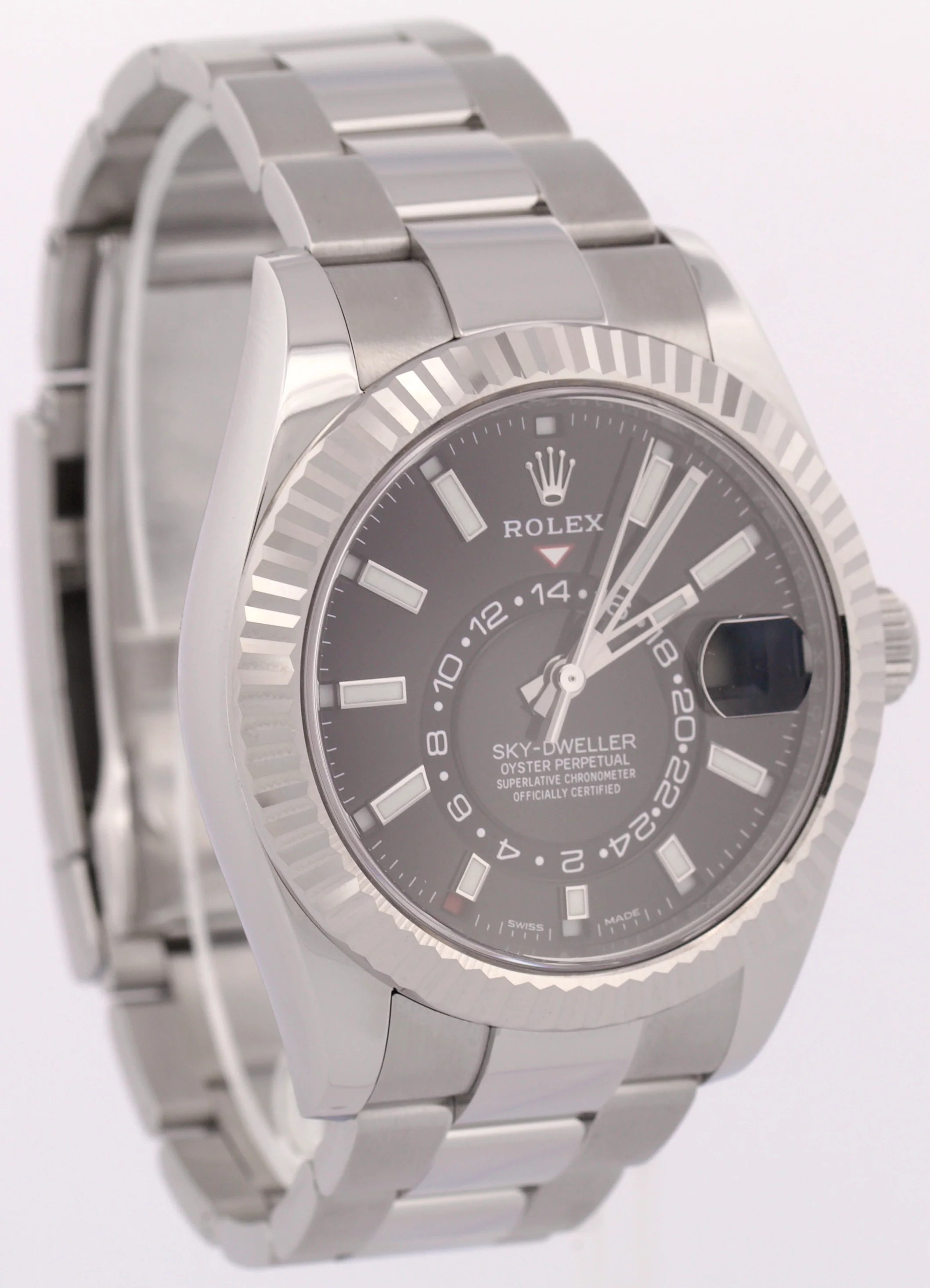 2021 PAPERS Rolex Sky-Dweller BLACK 42mm 18K Gold Stainless 326934 OYSTER BOX - Image 4