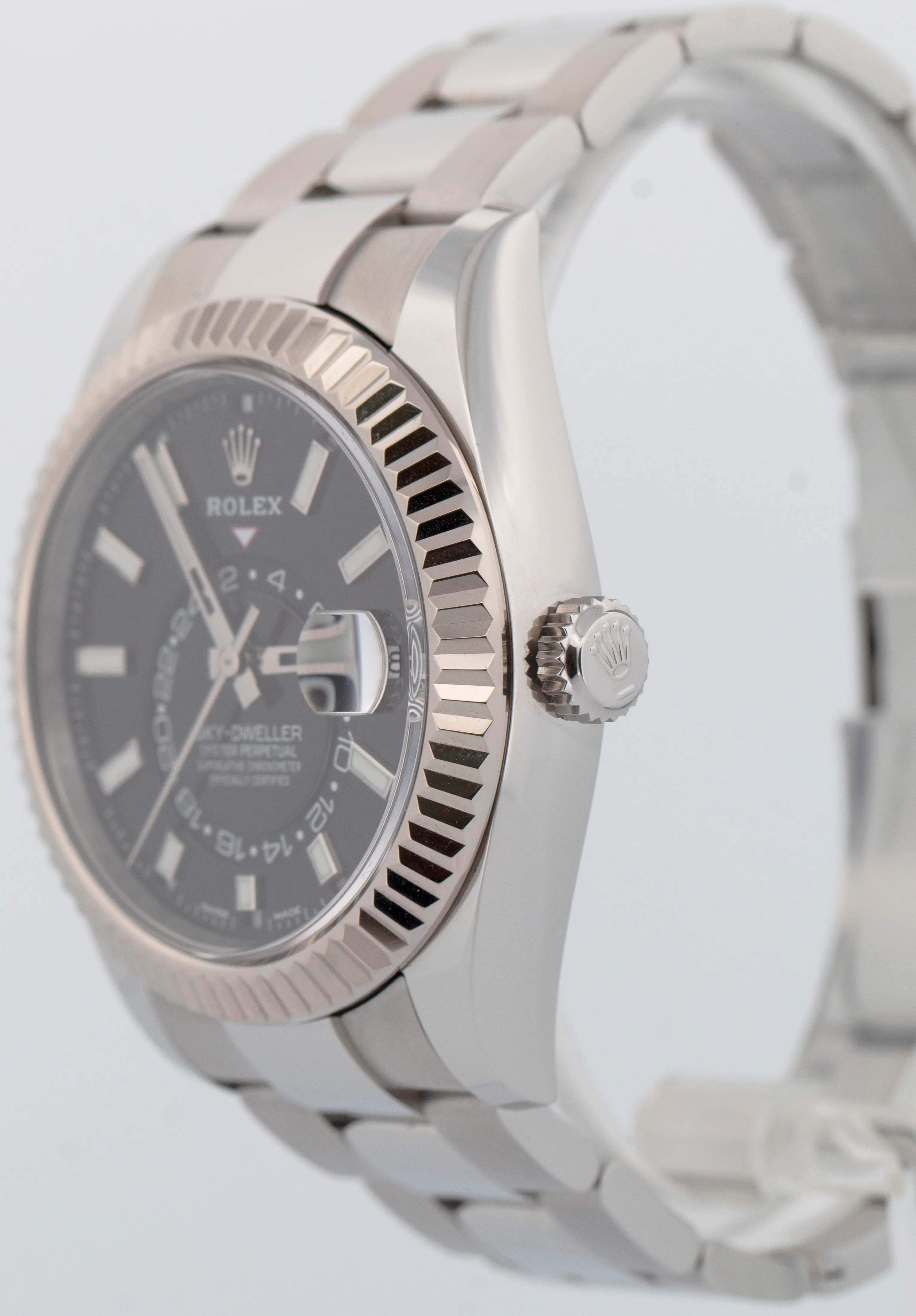 PAPERS Rolex Sky-Dweller BLACK 42mm 18K Gold Stainless Steel 326934 OYSTER BOX - Image 3
