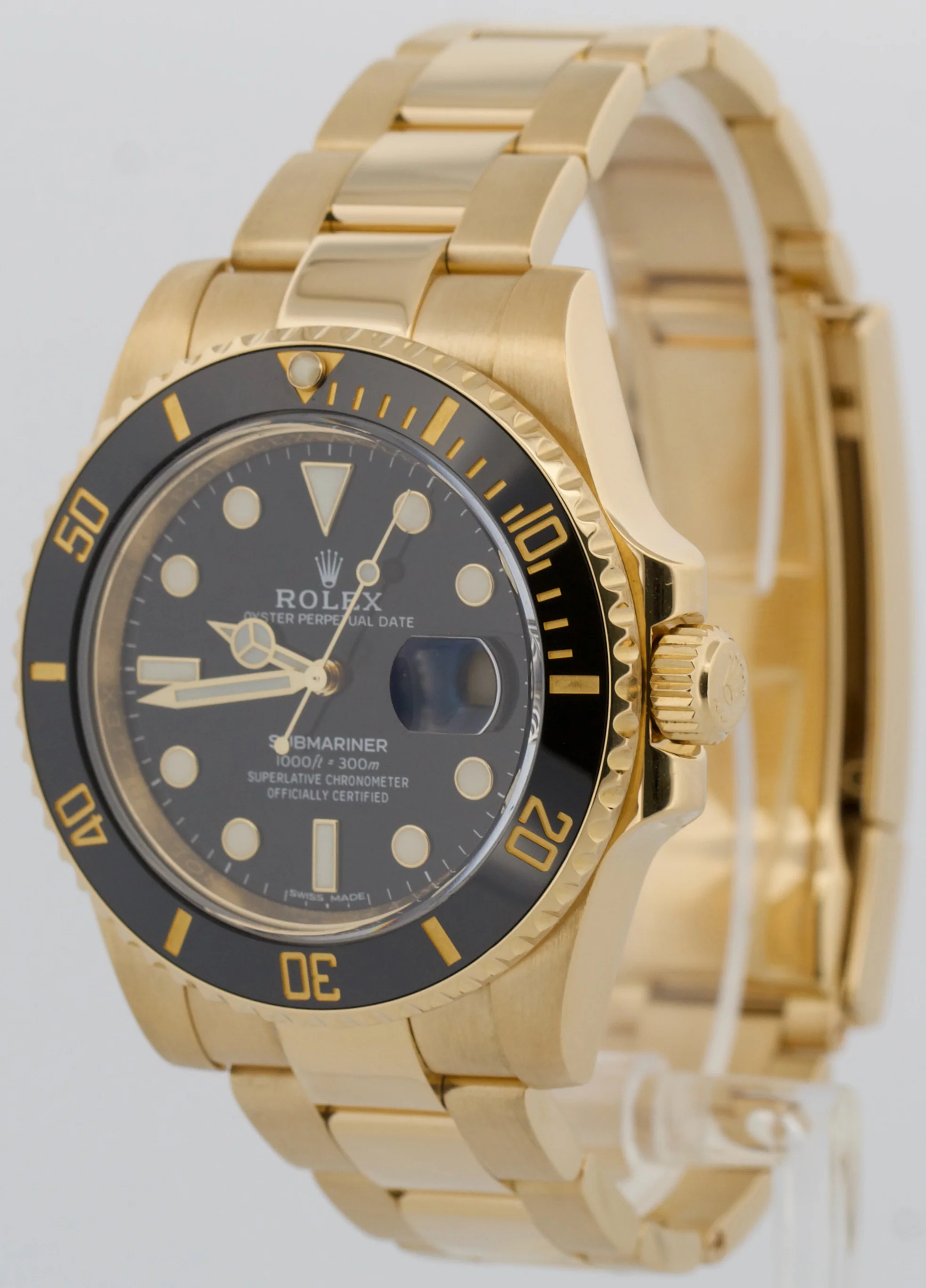 PAPERS Rolex Submariner Date 40mm BLACK Ceramic 18K Yellow Gold 116618 LN BOX - Image 3