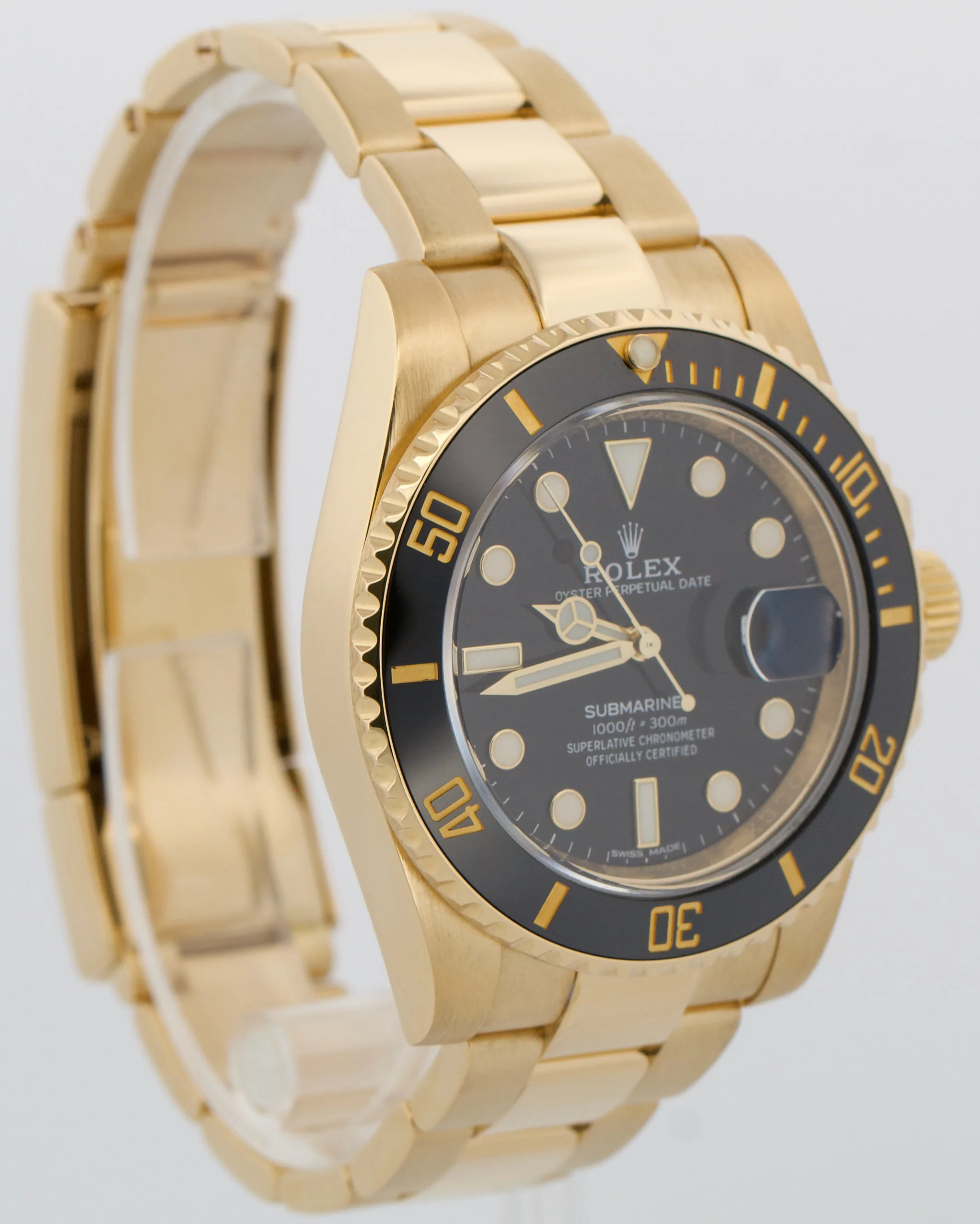 PAPERS Rolex Submariner Date 40mm BLACK Ceramic 18K Yellow Gold 116618 LN BOX - Image 4