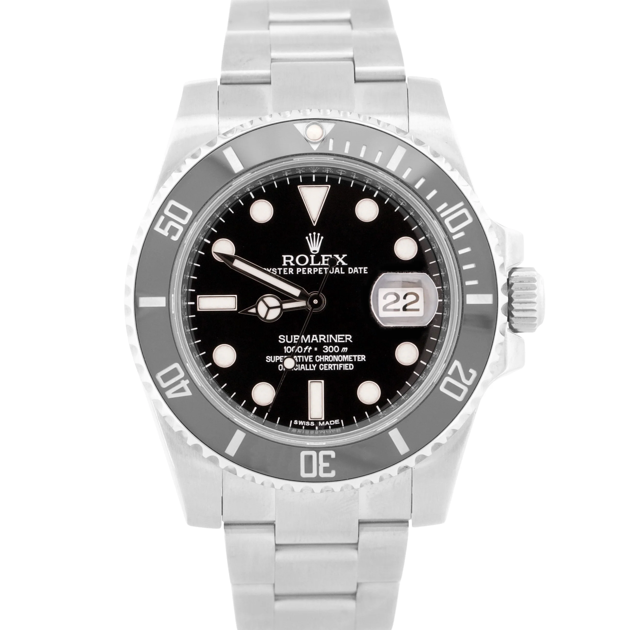 PAPERS Rolex Submariner Date Black Stainless Ceramic 40mm 116610 LN Watch BOX