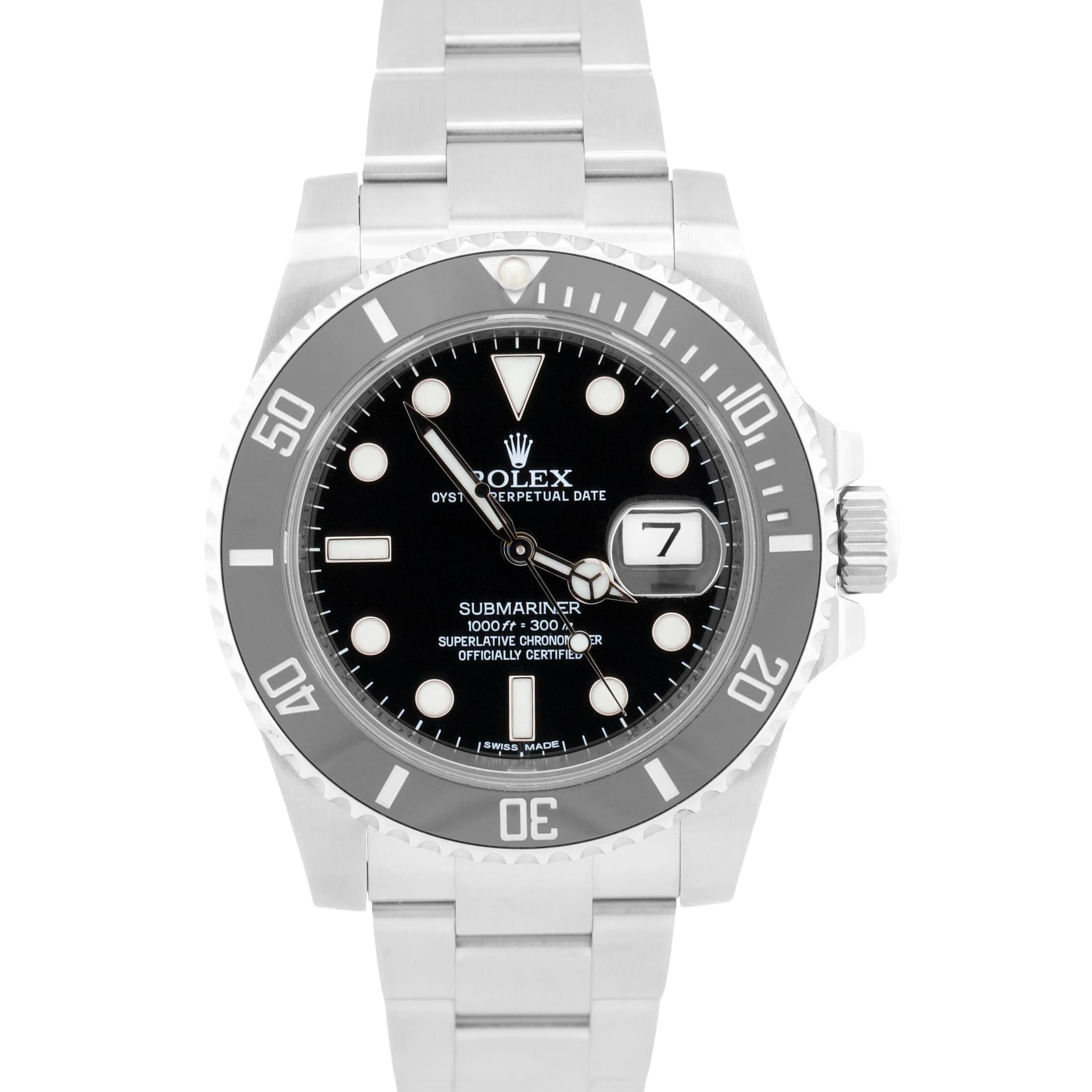 PAPERS Rolex Submariner Date BLACK Stainless Steel 40mm Watch 116610 LN BOX