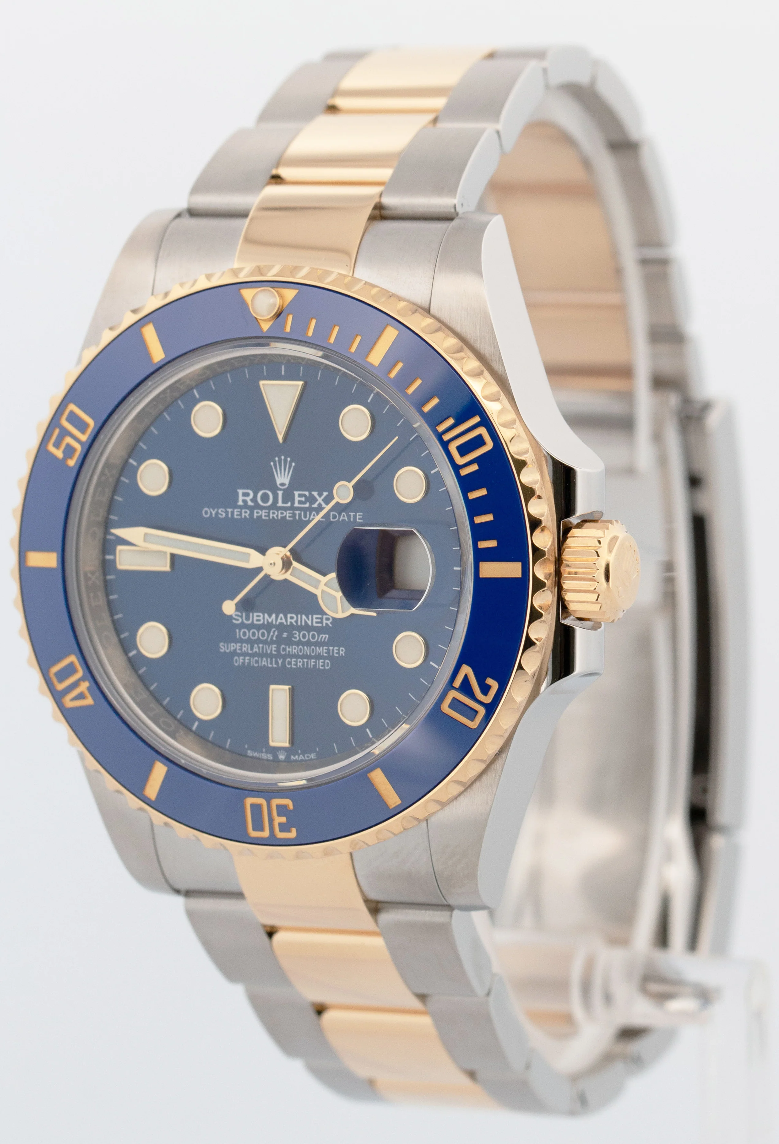 PAPERS Rolex Submariner Date BLUE 41mm Ceramic Two-Tone 18K Gold 126613 LB BOX - Image 3