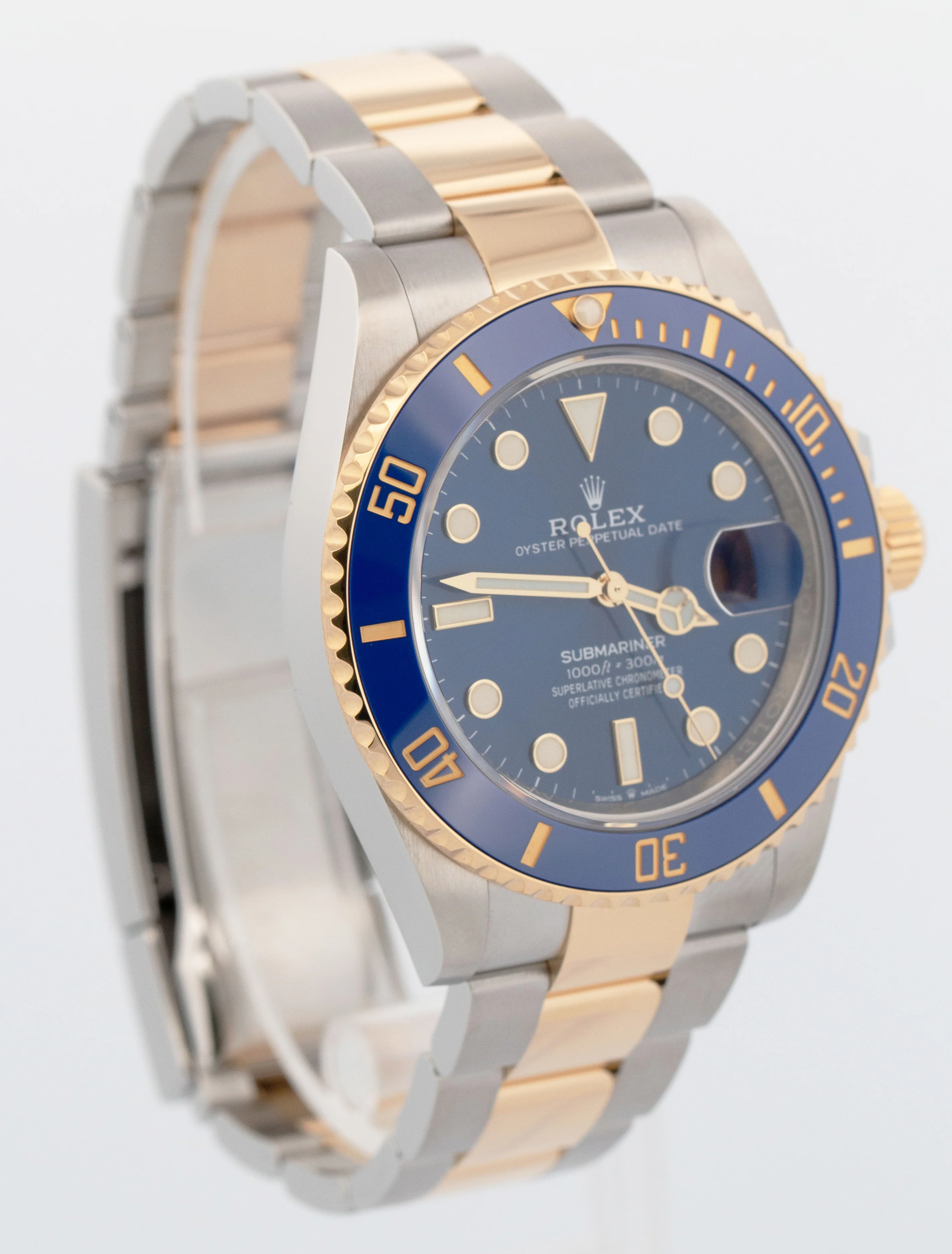 PAPERS Rolex Submariner Date BLUE 41mm Ceramic Two-Tone 18K Gold 126613 LB BOX - Image 5