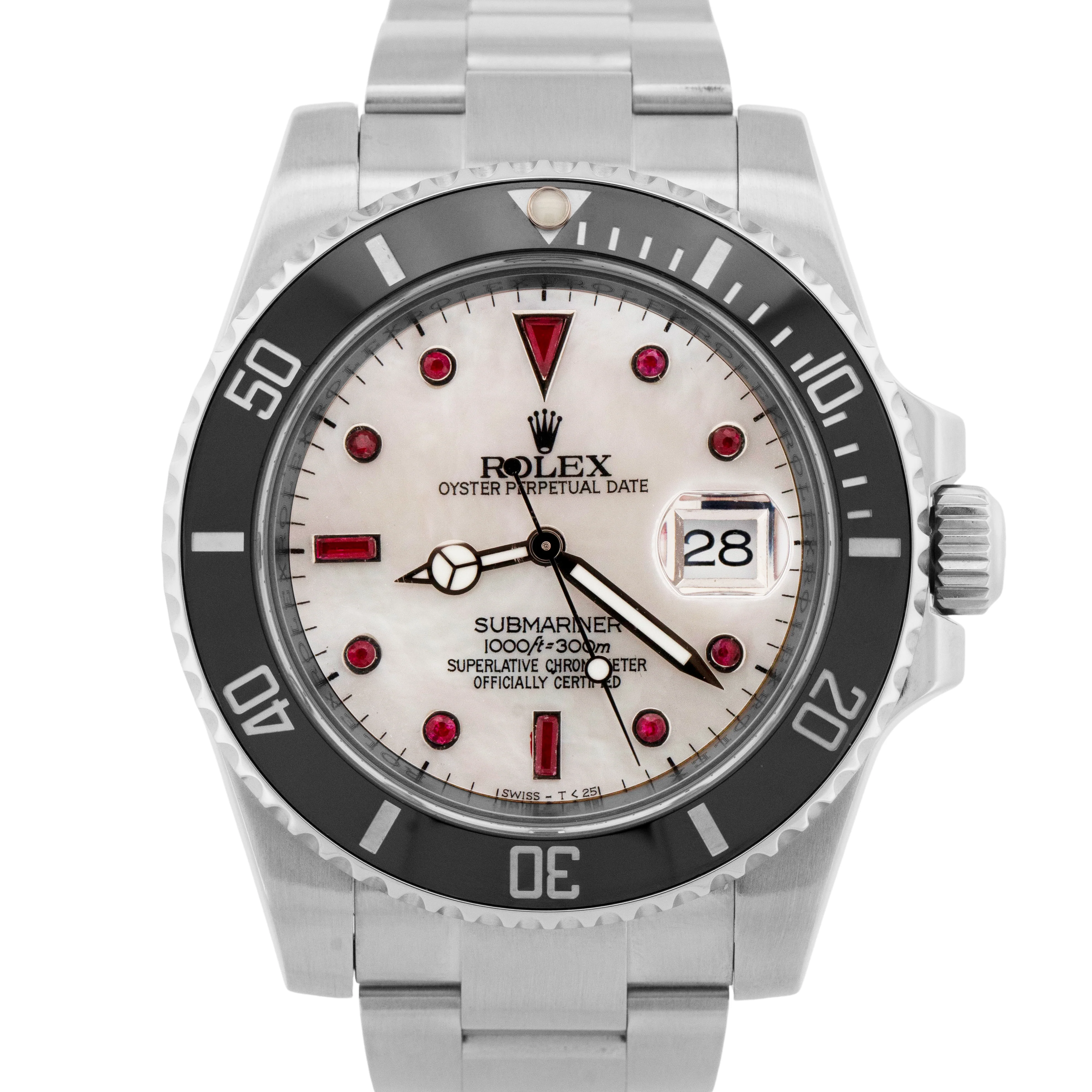 PAPERS Rolex Submariner Date MOP RUBY Ceramic Stainless 40mm 116610 LN BOX