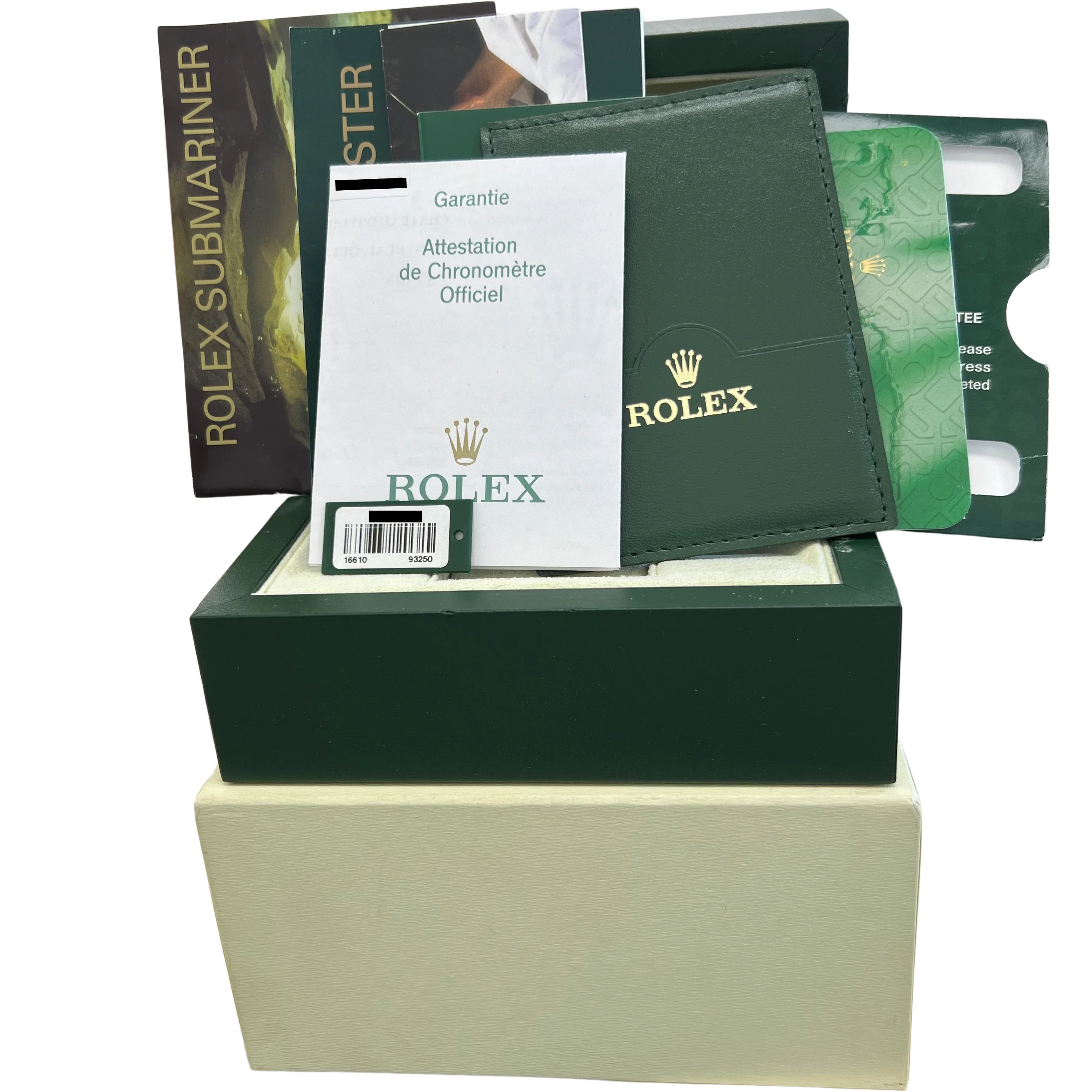 PAPERS Rolex Submariner Date NO-HOLES 16610 T Black Stainless 40mm Watch BOX - Image 2