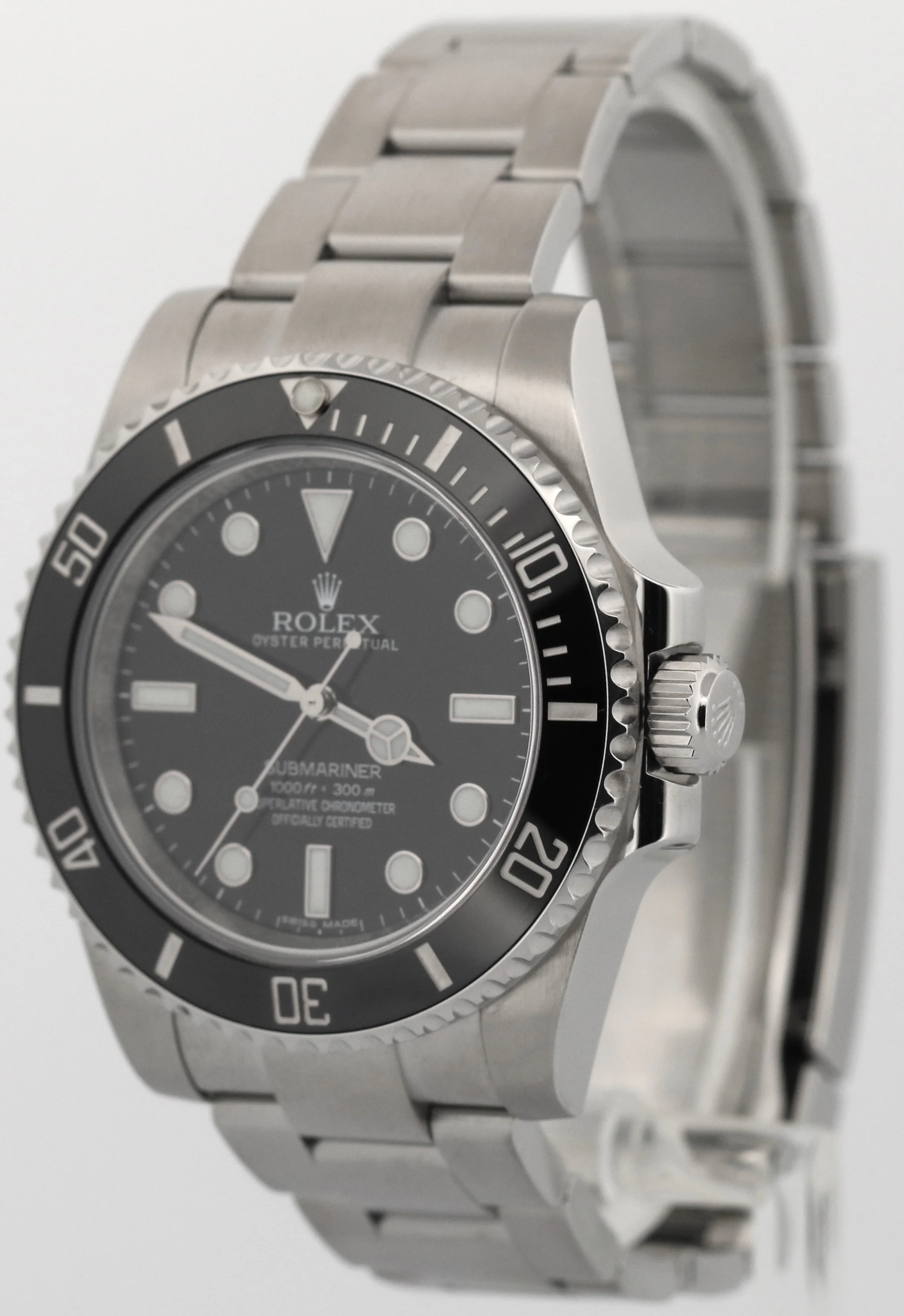 2017 PAPERS Rolex Submariner No-Date Steel 40mm BLACK Ceramic Watch 114060 BOX - Image 3