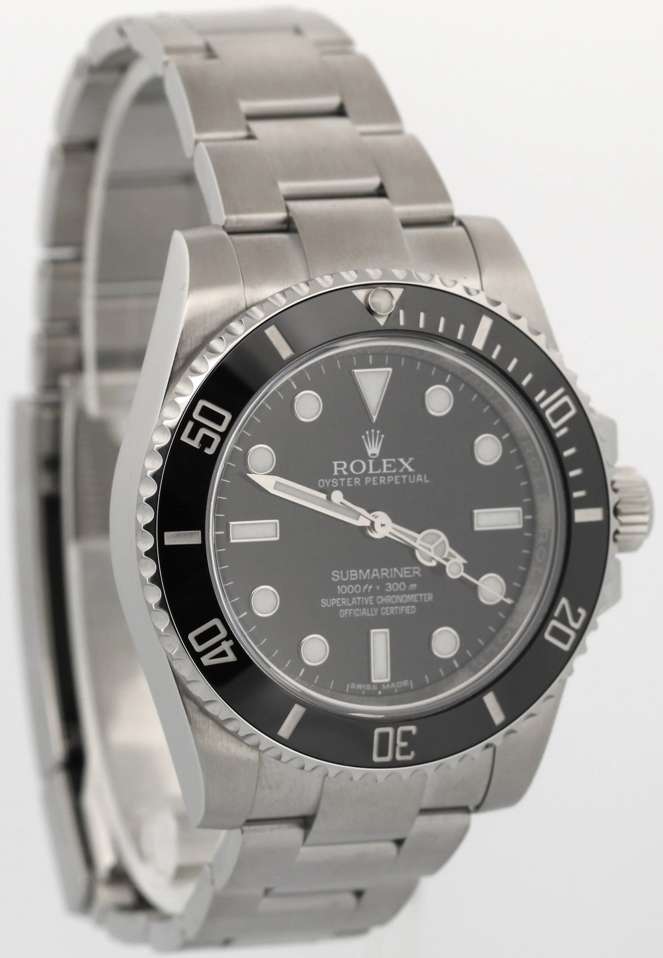 2017 PAPERS Rolex Submariner No-Date Steel 40mm BLACK Ceramic Watch 114060 BOX - Image 4