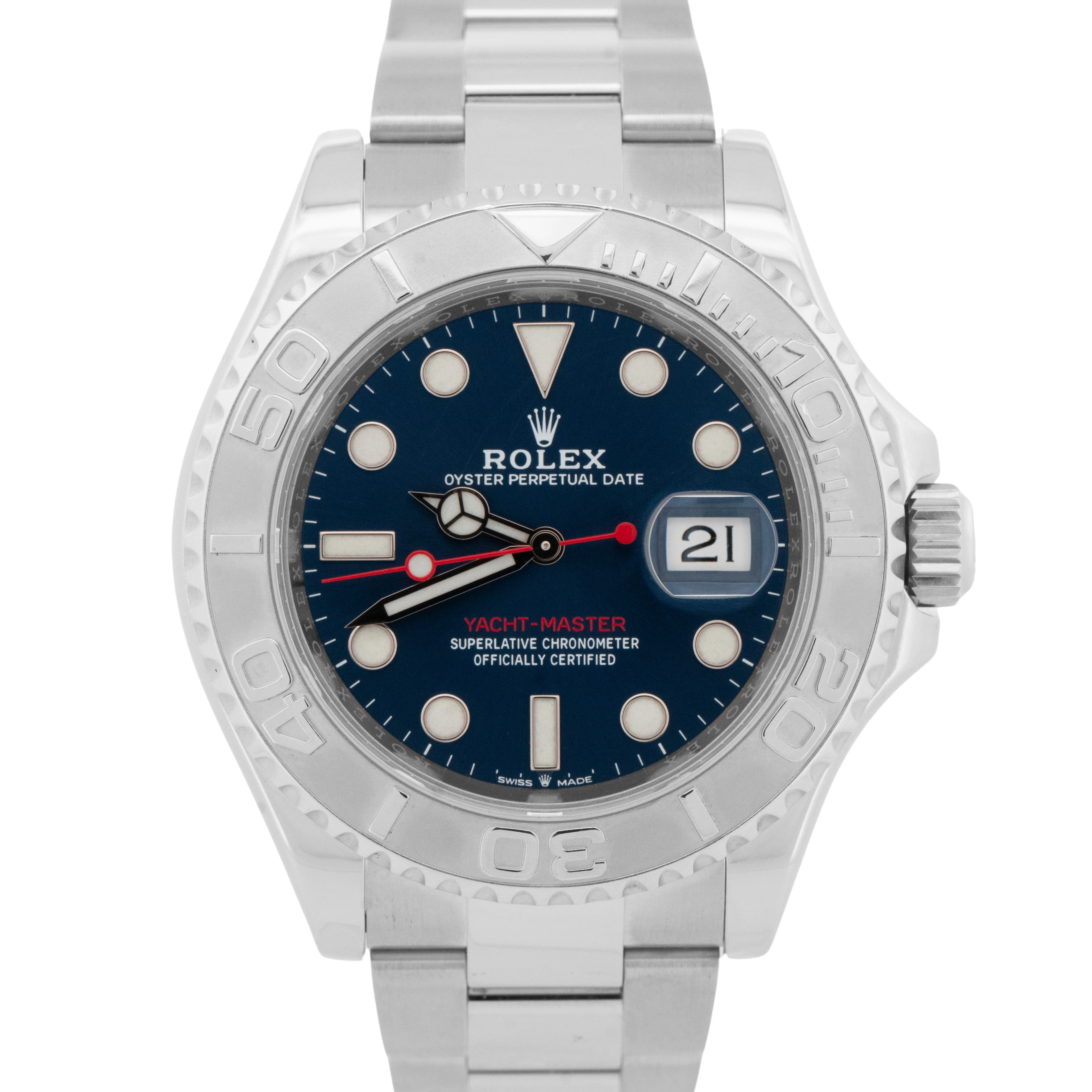 PAPERS Rolex Yacht-Master 40mm Blue Stainless Steel Oyster Watch 126622 BOX