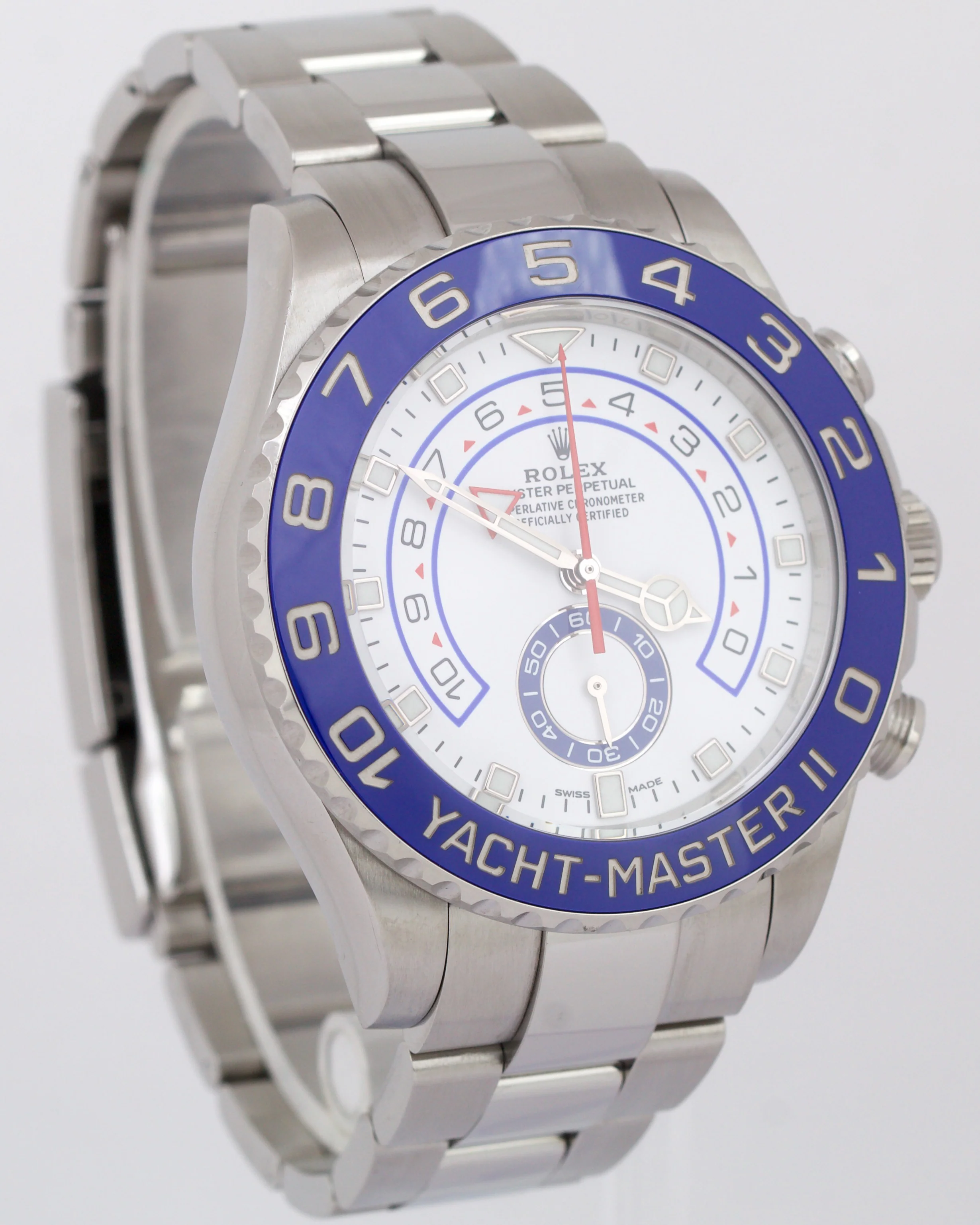 PAPERS Rolex Yacht-Master II NEW HANDS 44mm Blue 116680 Stainless YM2 Watch BOX - Image 4