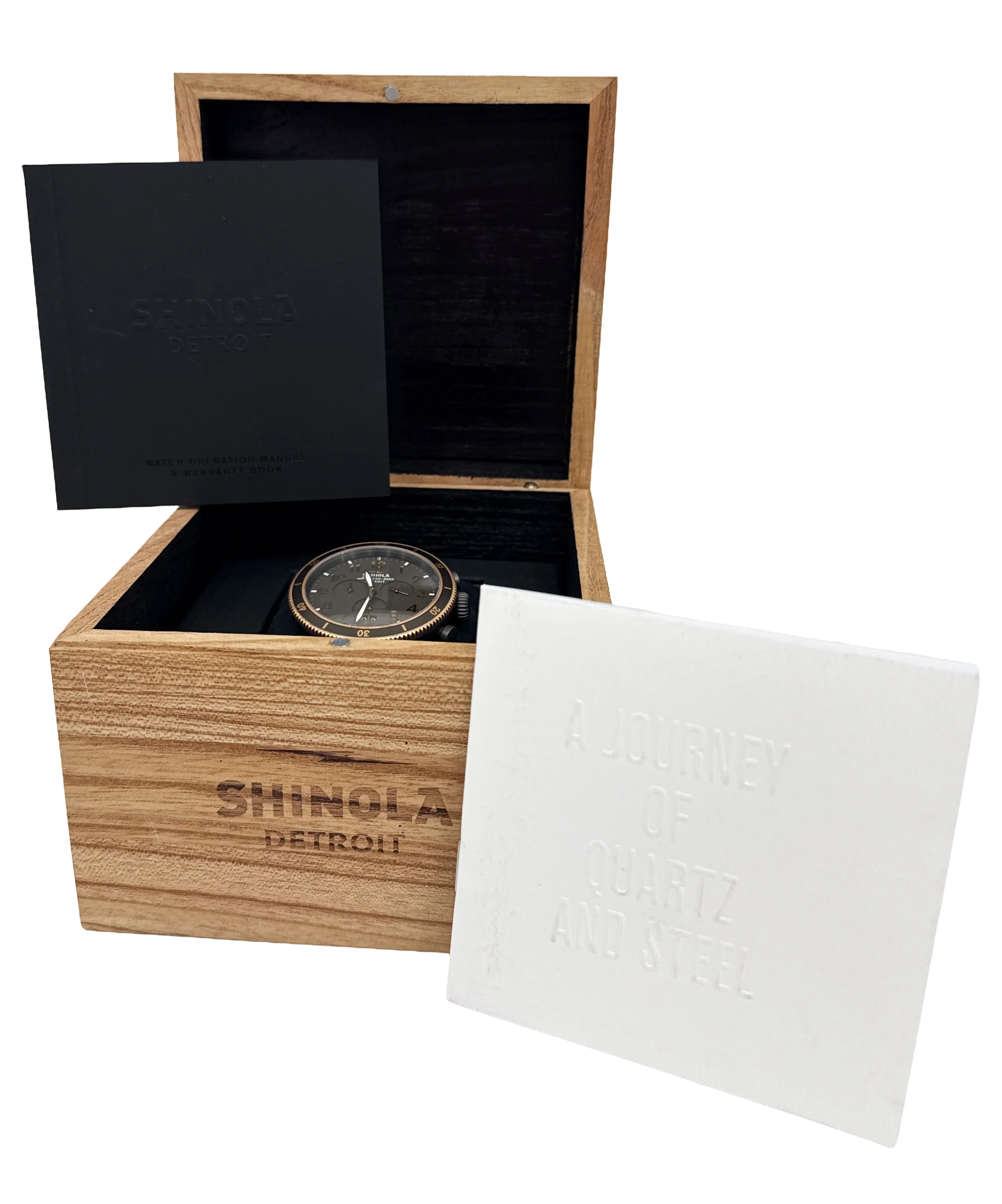 PAPERS Shinola Runwell Sport Chronograph PVD Steel 48mm Quartz S0100600614 BOX - Image 2