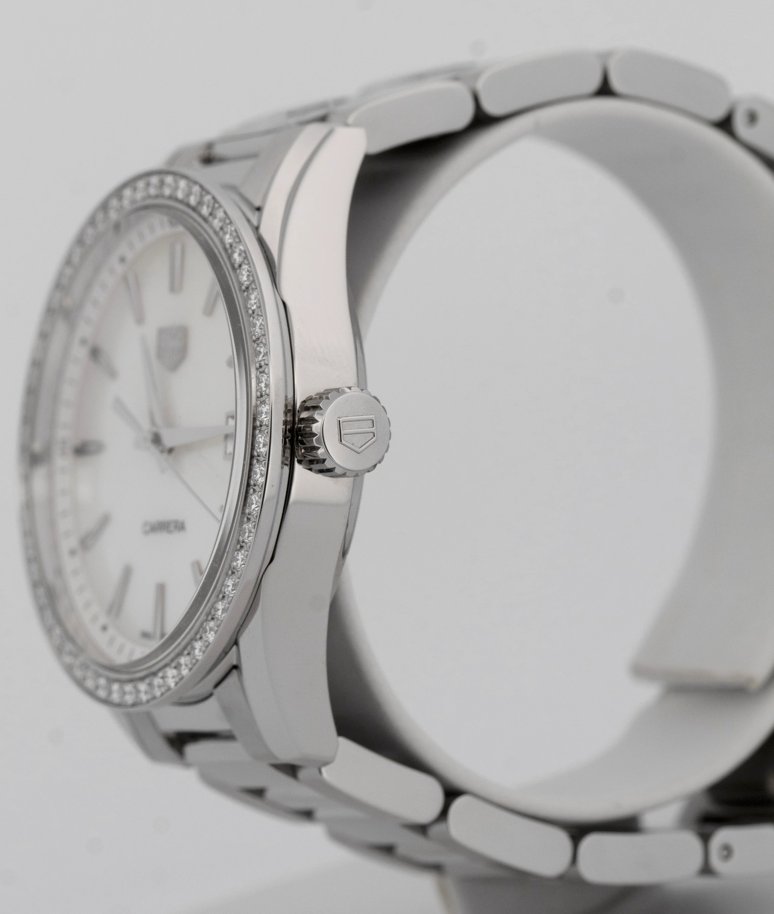PAPERS Tag Heuer Carerra MOP DIAMOND Steel 36mm Watch WBK1316.BA0652 BOX - Image 3