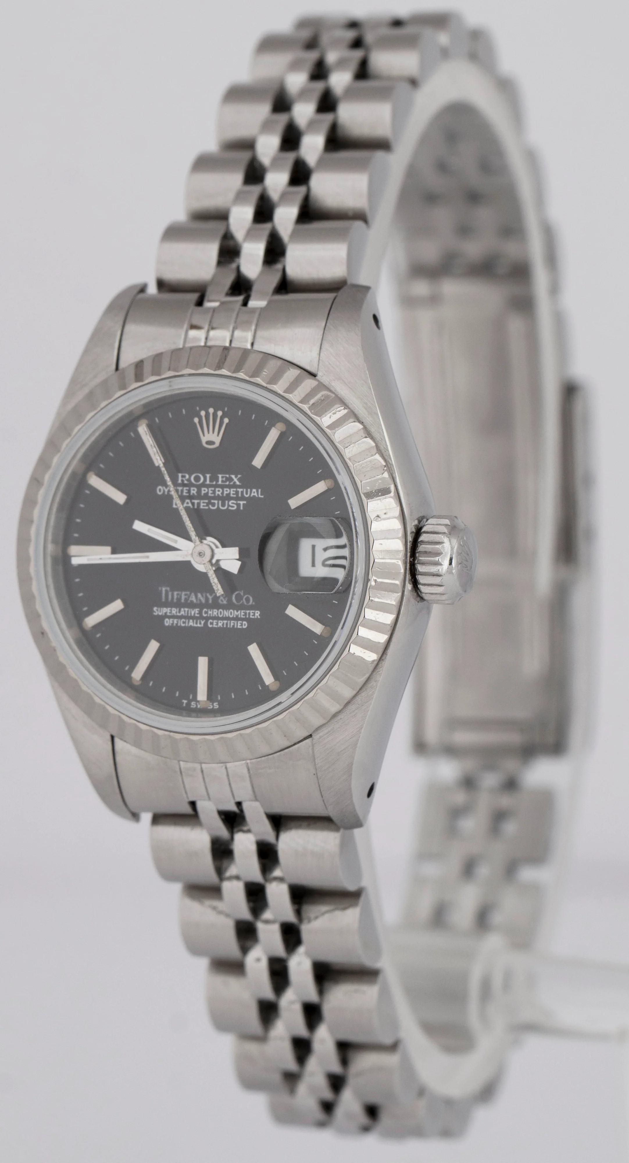PAPERS TIFFANY & CO Rolex DateJust 26mm Stainless Steel Black 69174 Watch BOX - Image 5
