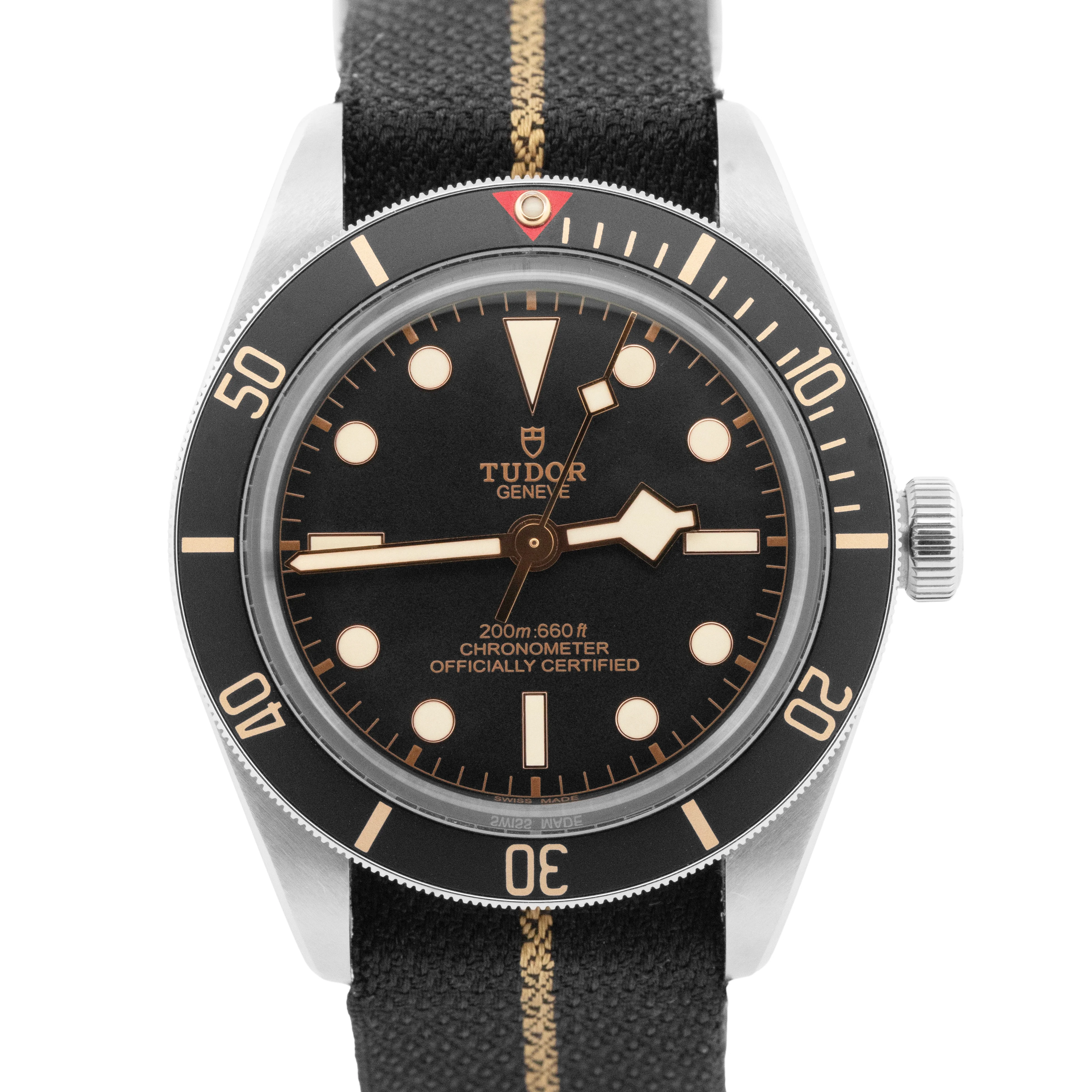 PAPERS Tudor Black Bay 58 Black Steel Nato Strap 39mm Automatic Watch 79030N BOX