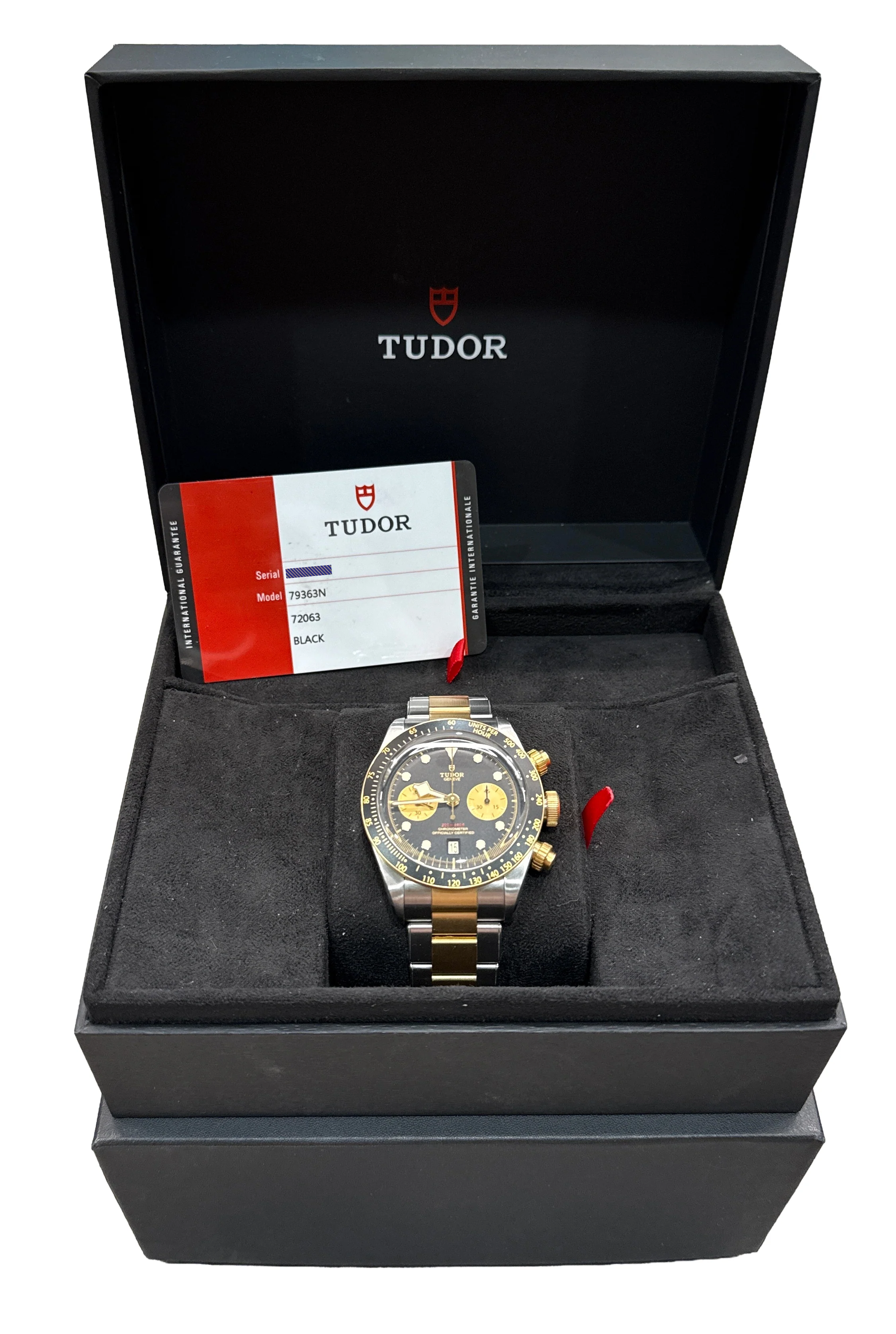 PAPERS Tudor Black Bay Chrono S&G 41mm 18K Yellow Gold Black Steel 79363N BOX - Image 2
