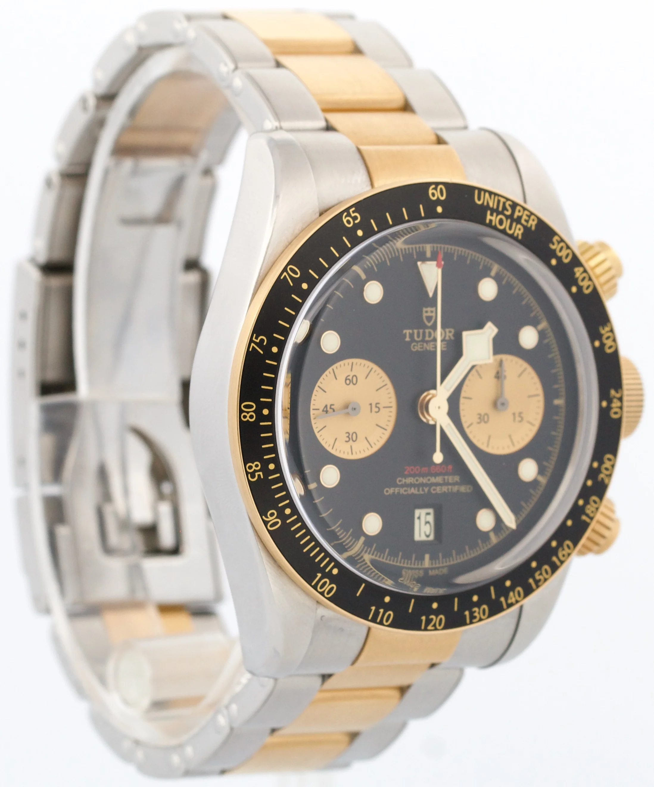 PAPERS Tudor Black Bay Chrono S&G 41mm 18K Yellow Gold Black Steel 79363N BOX - Image 4