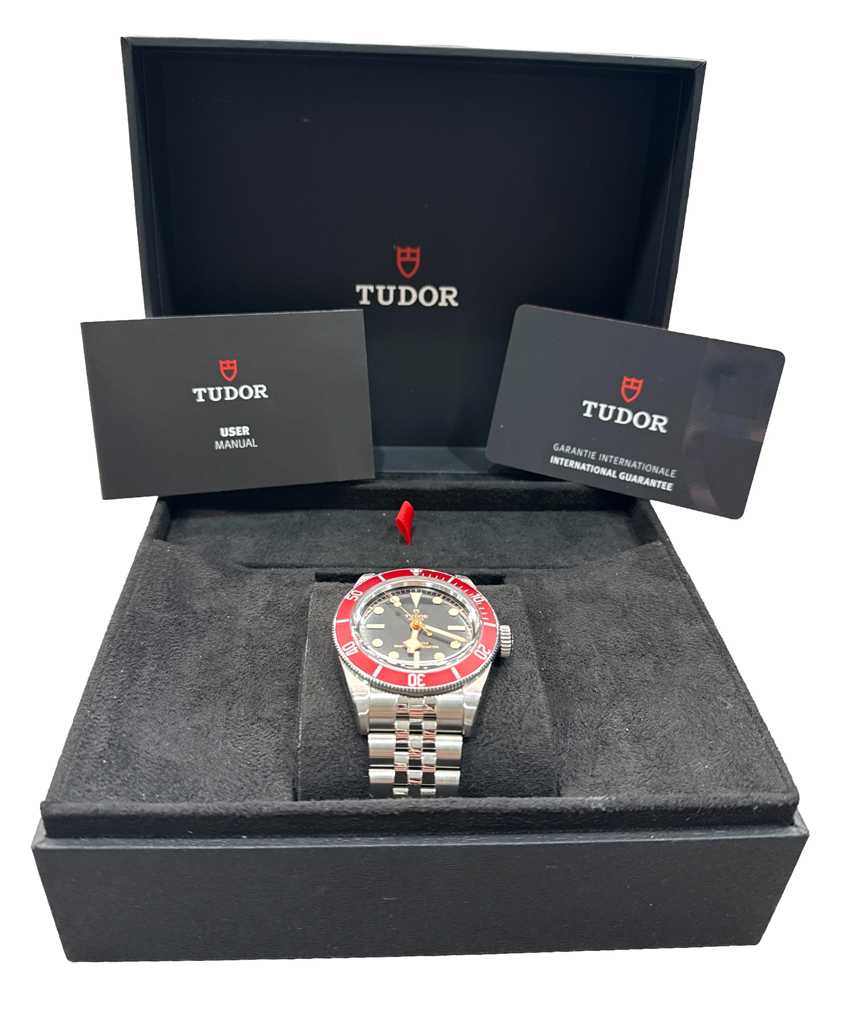 PAPERS Tudor Black Bay RED Stainless Steel Jubilee 41mm 7941A1A0RU Watch BOX - Image 2