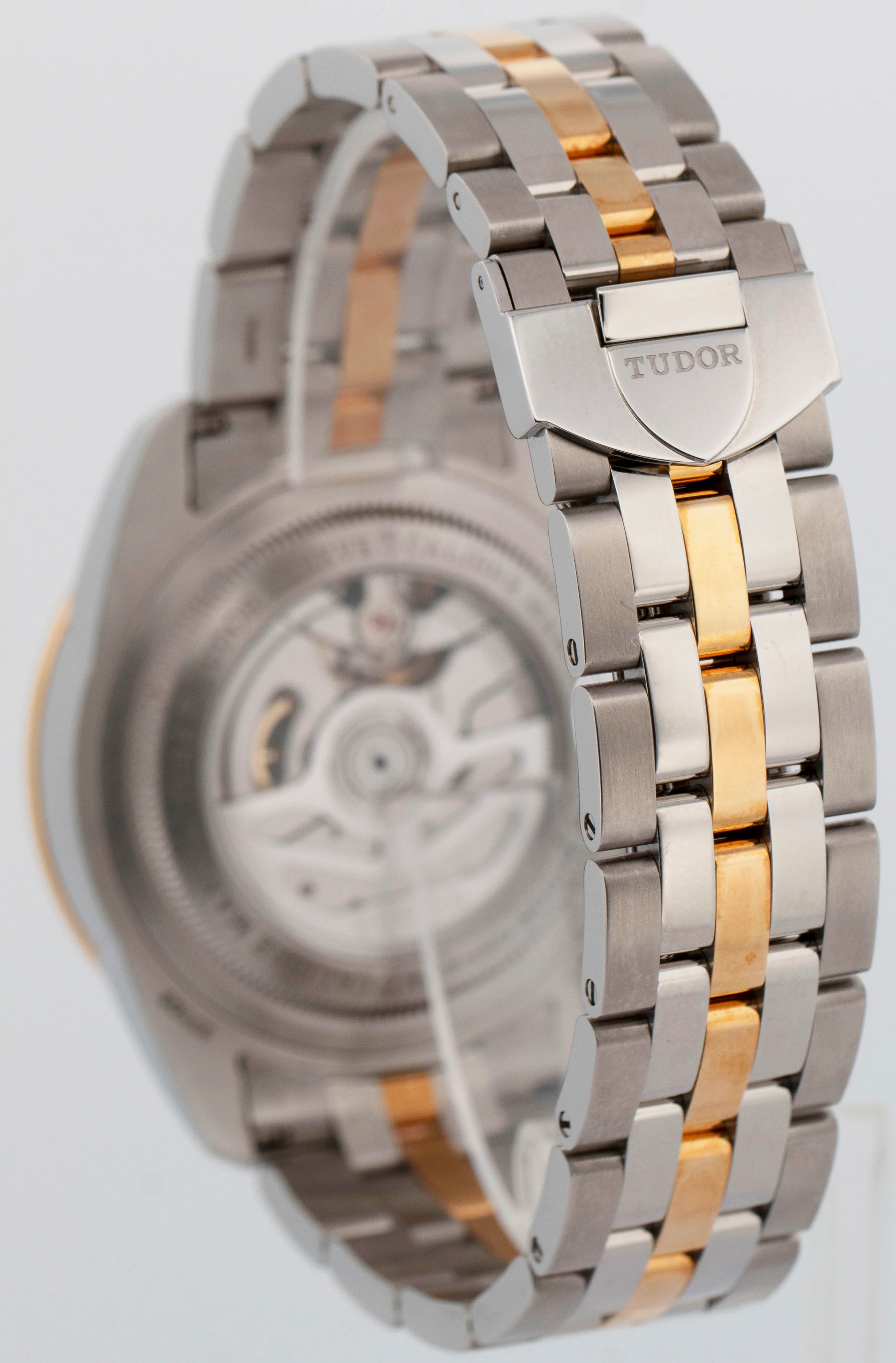 PAPERS Tudor Glamour Double Date 42mm Champagne Two-Tone Gold Steel Watch 57103 - Image 6