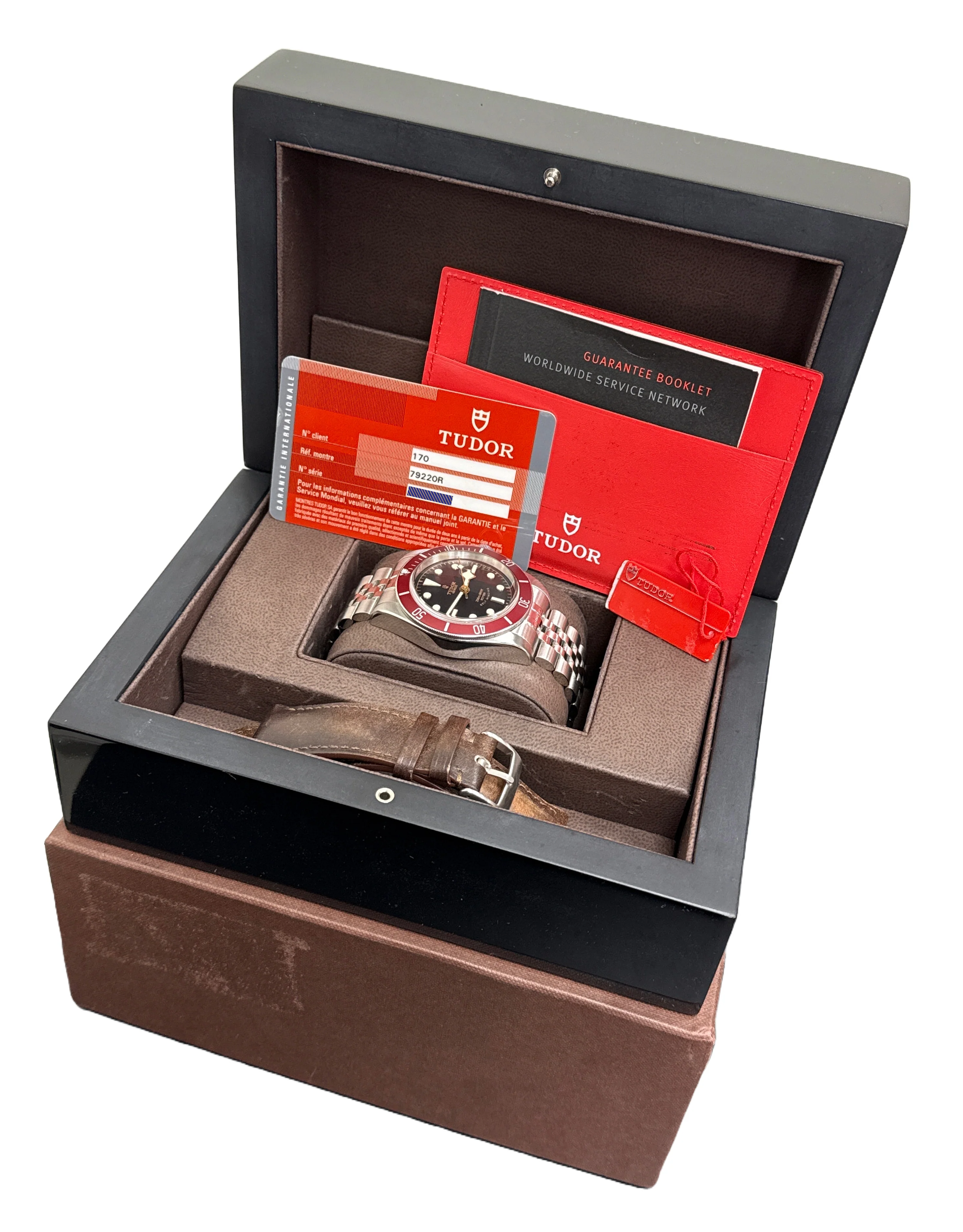 PAPERS Tudor Heritage Black Bay RED Steel SMILEY Jubilee 41mm 79220R Watch BOX - Image 2