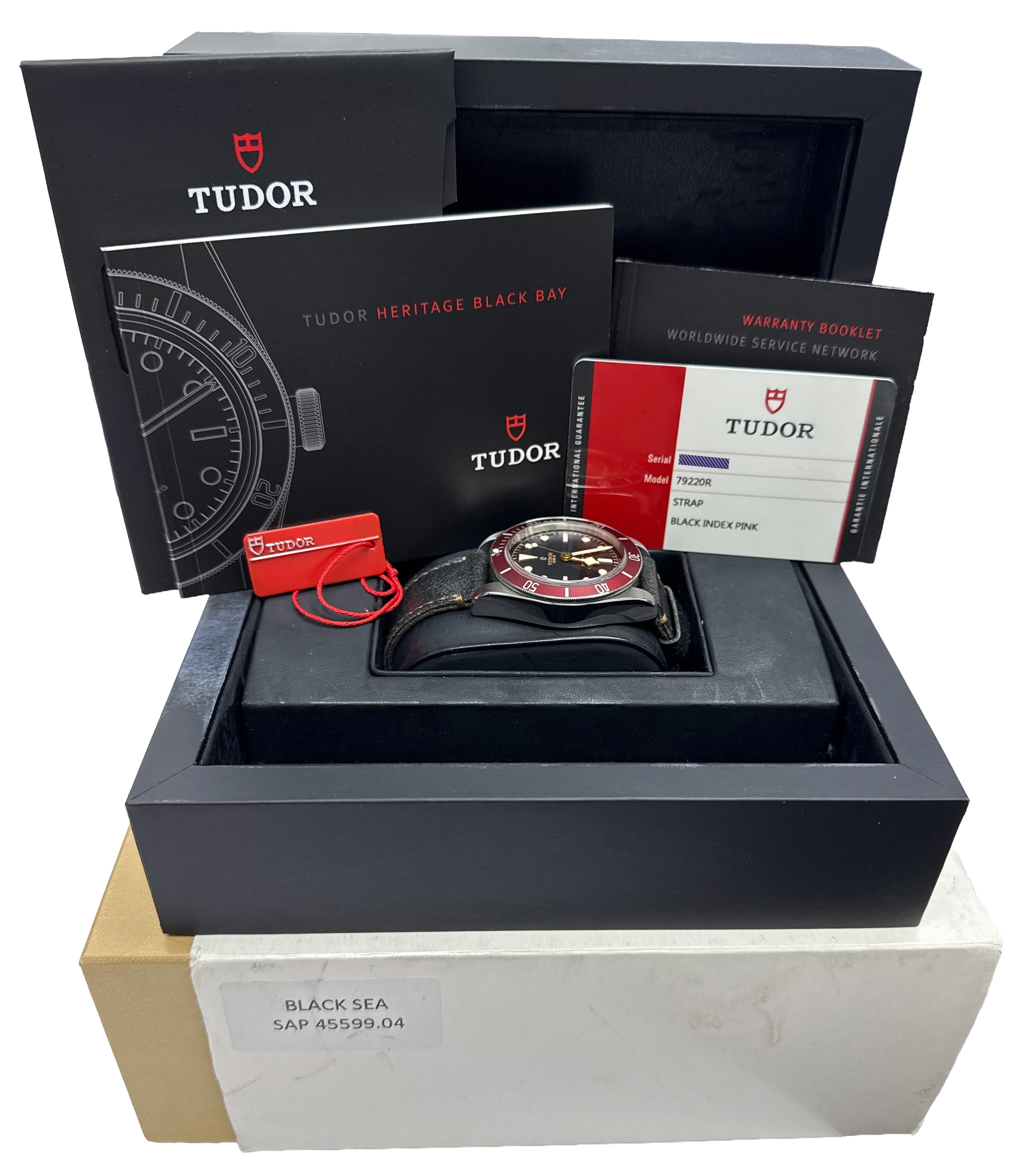 2016 PAPERS Tudor Heritage Black Bay RED Steel SMILEY 41mm 79220R Watch BOX - Image 2