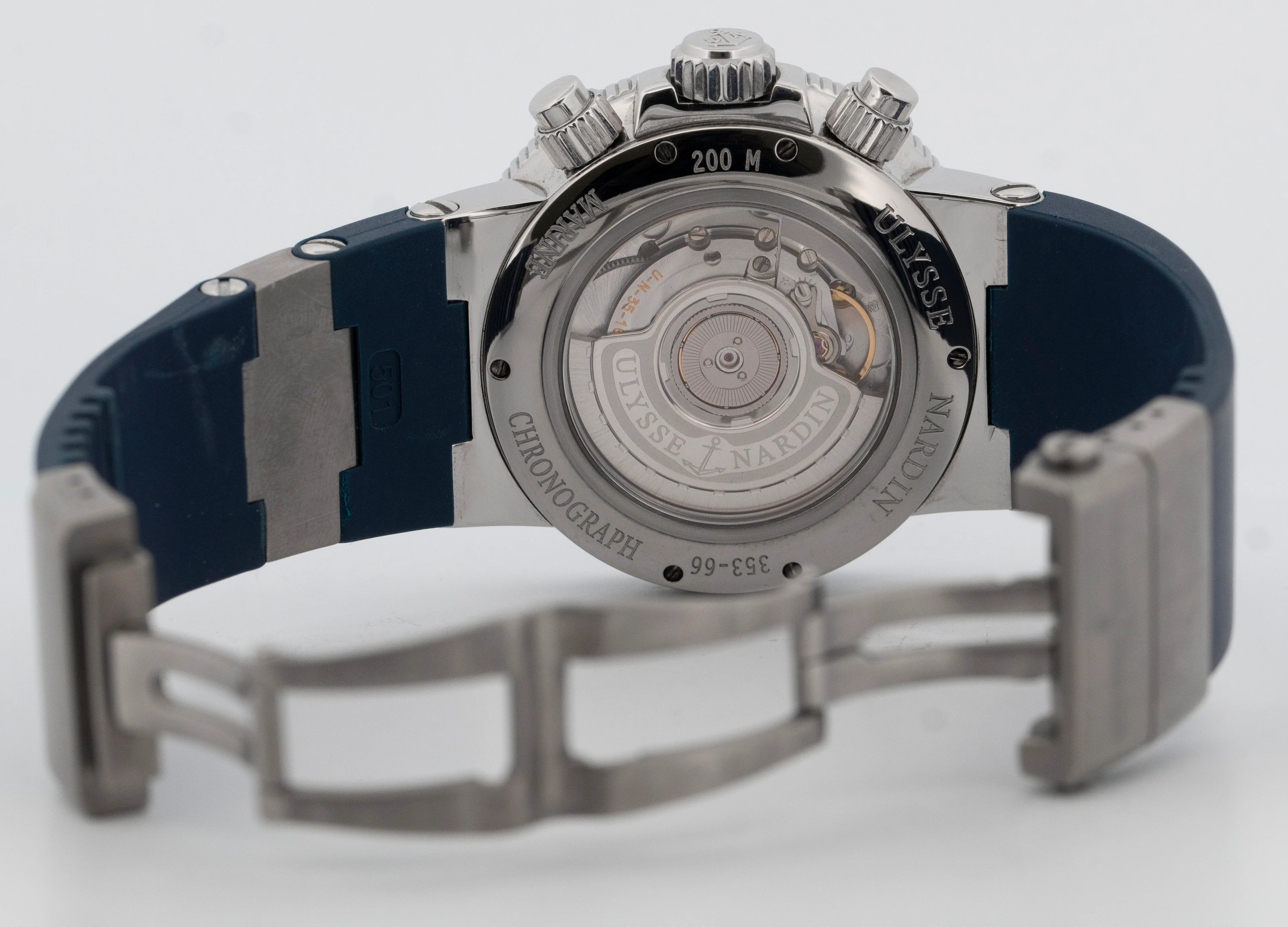 Papers Ulysse Nardin Maxi Marine Chronograph Blue 41mm 353-66-7/323 Watch BOX - Image 6