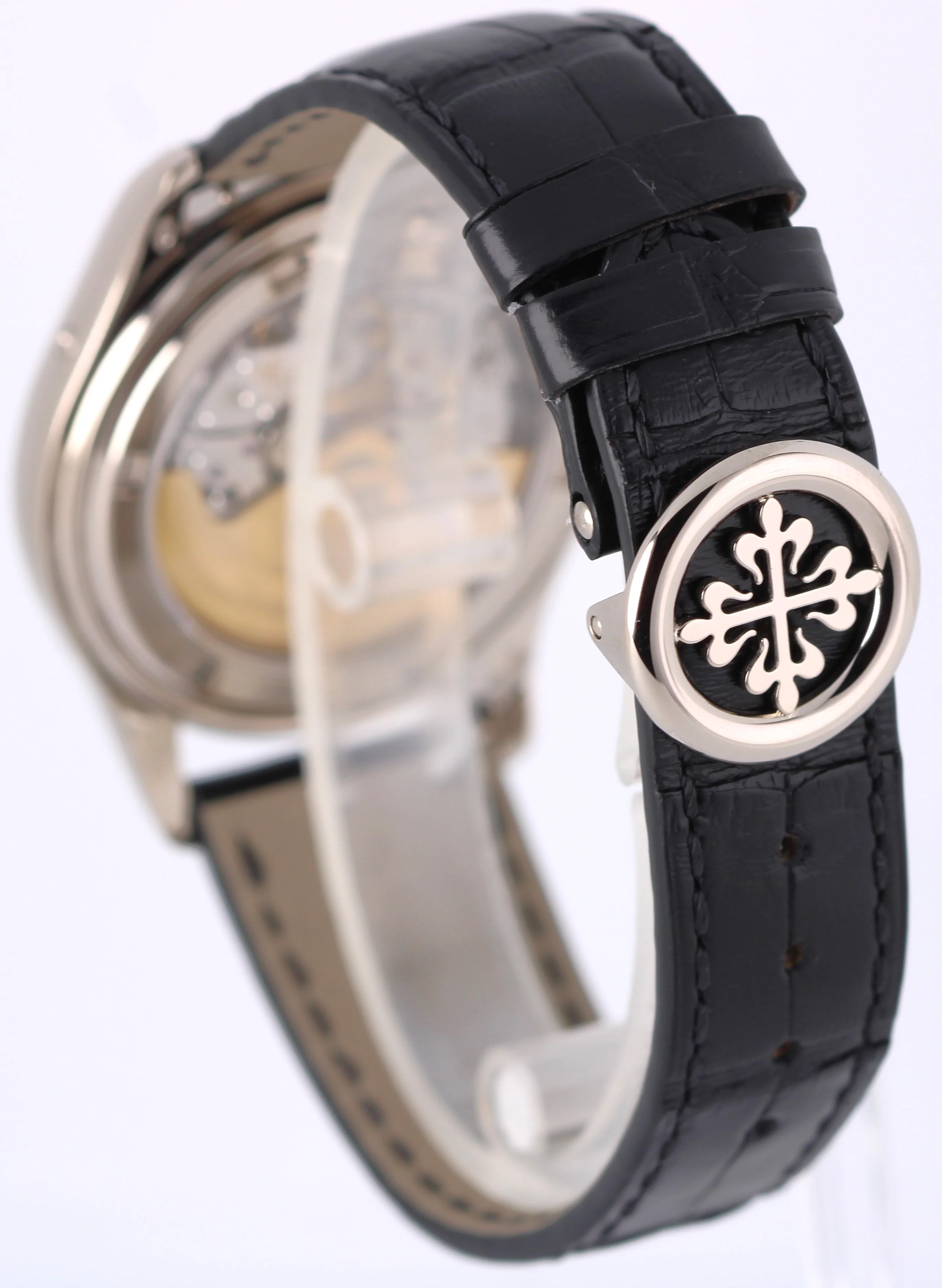 Patek Philippe Annual Calendar 18k White Gold White 39mm 5146G Leather Watch - Image 5